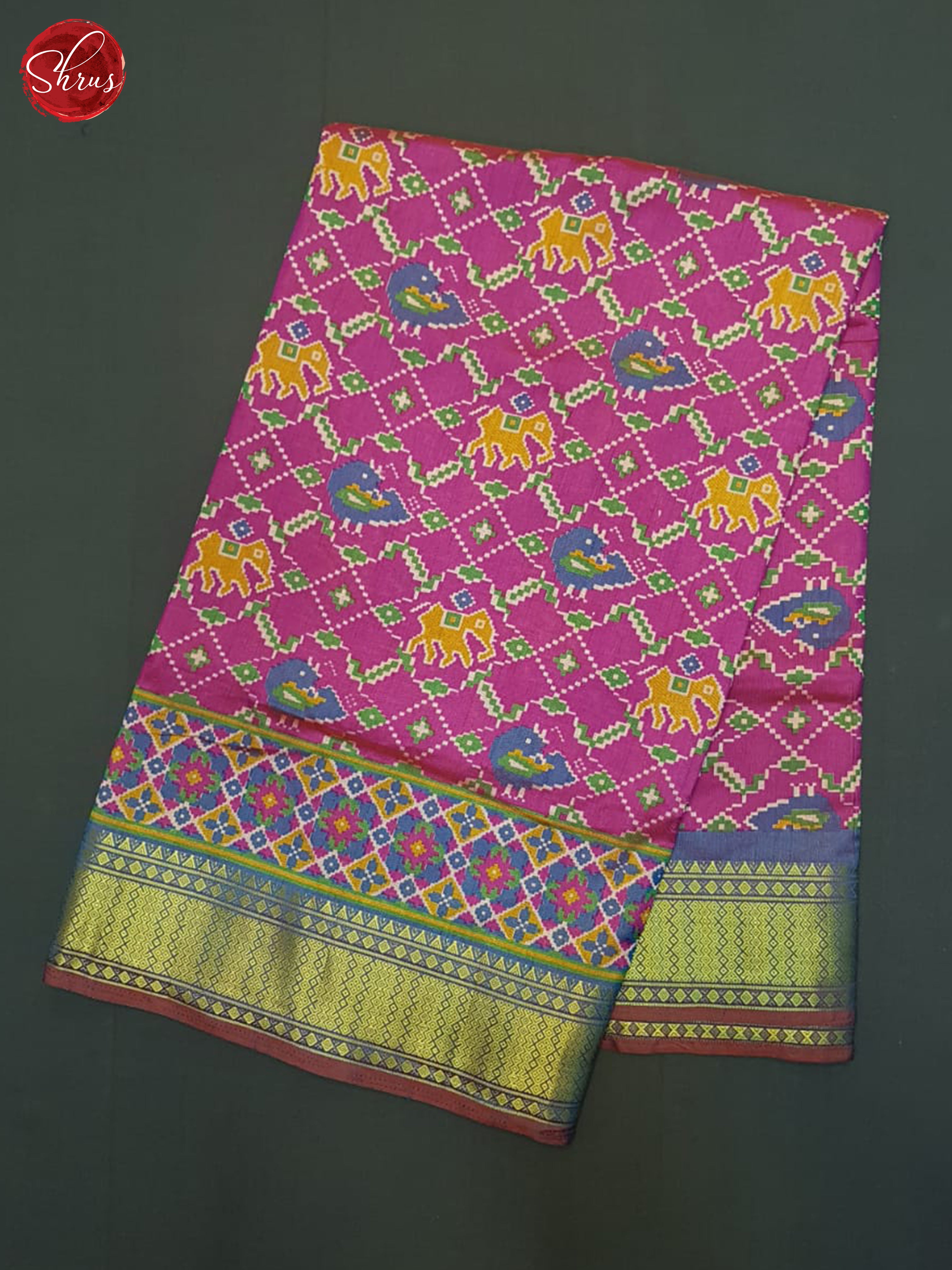 Pink & Purple - Semi Patola Saree - Shop on ShrusEternity.com