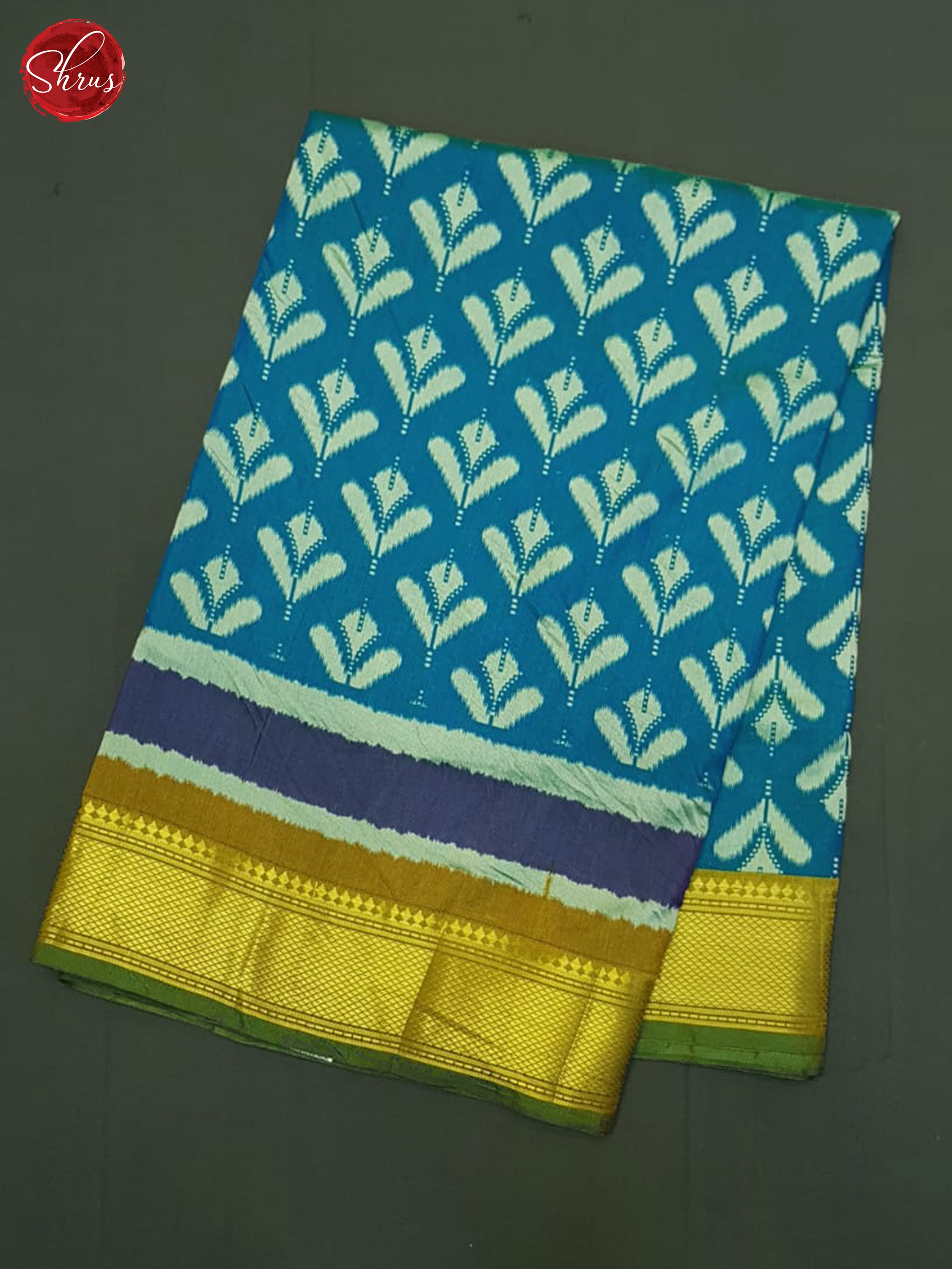 Blue & Green - Semi Patola Saree - Shop on ShrusEternity.com