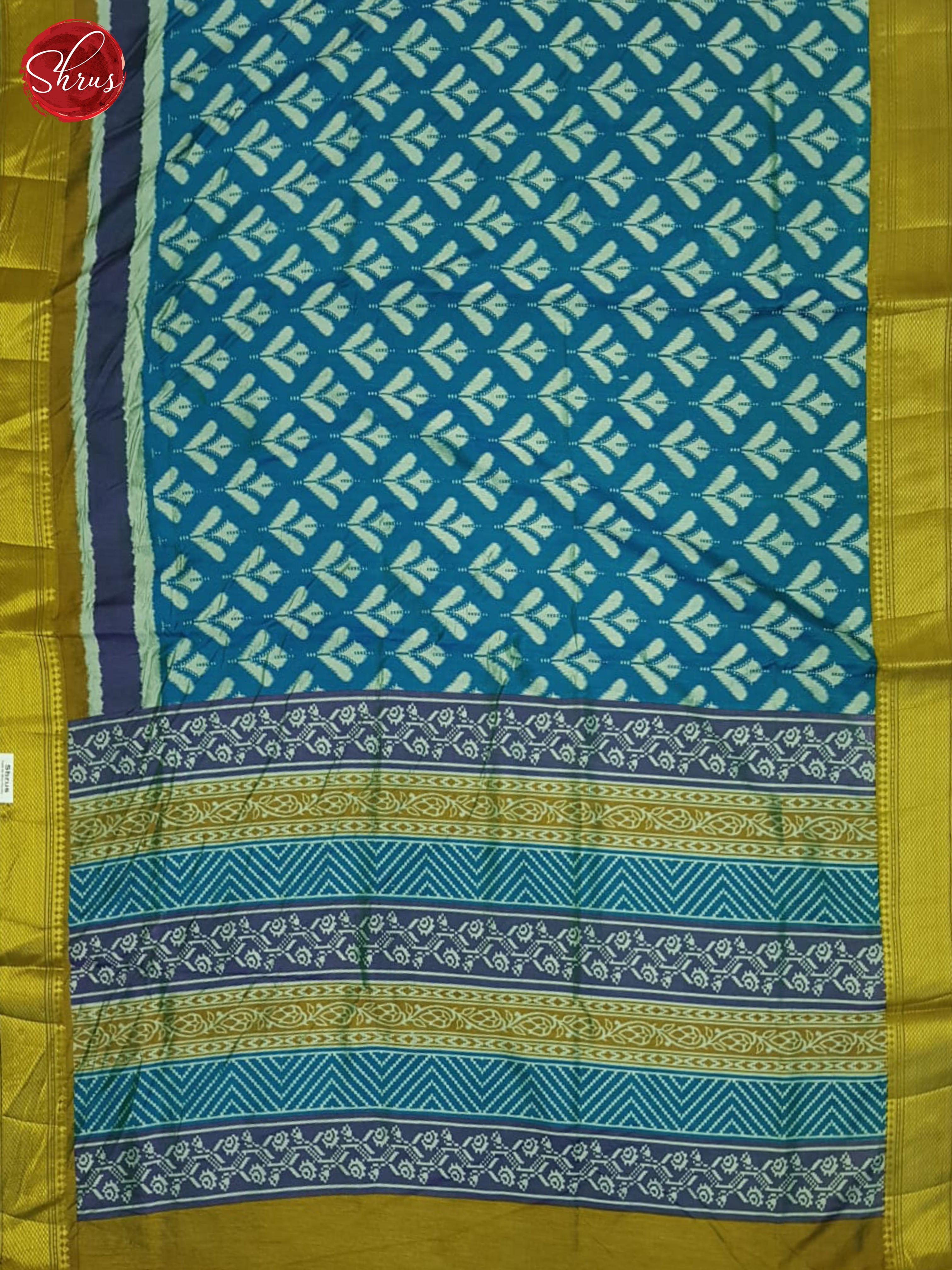 Blue & Green - Semi Patola Saree - Shop on ShrusEternity.com