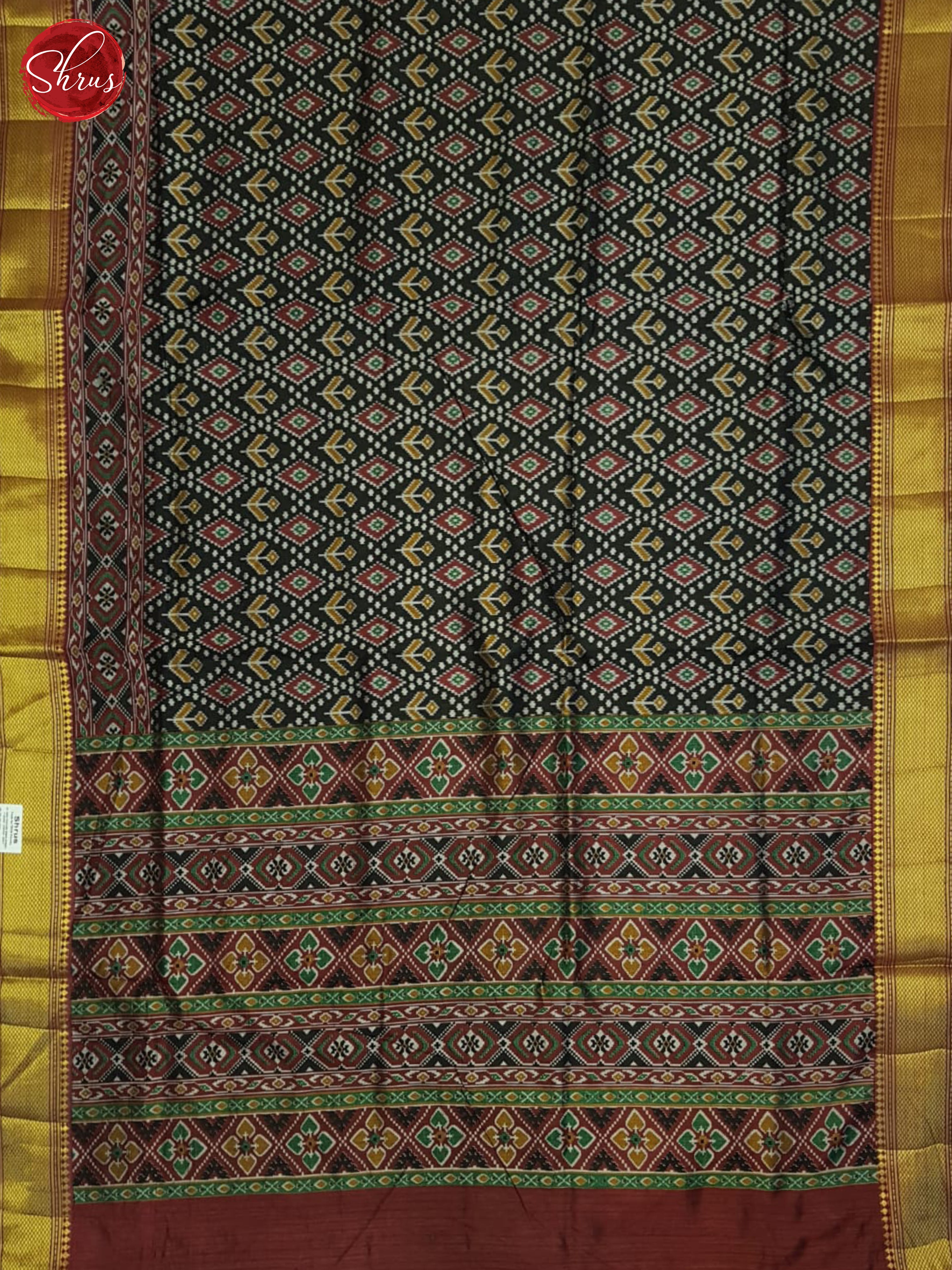 Black And Maroon- Semi Patola Saree - Shop on ShrusEternity.com
