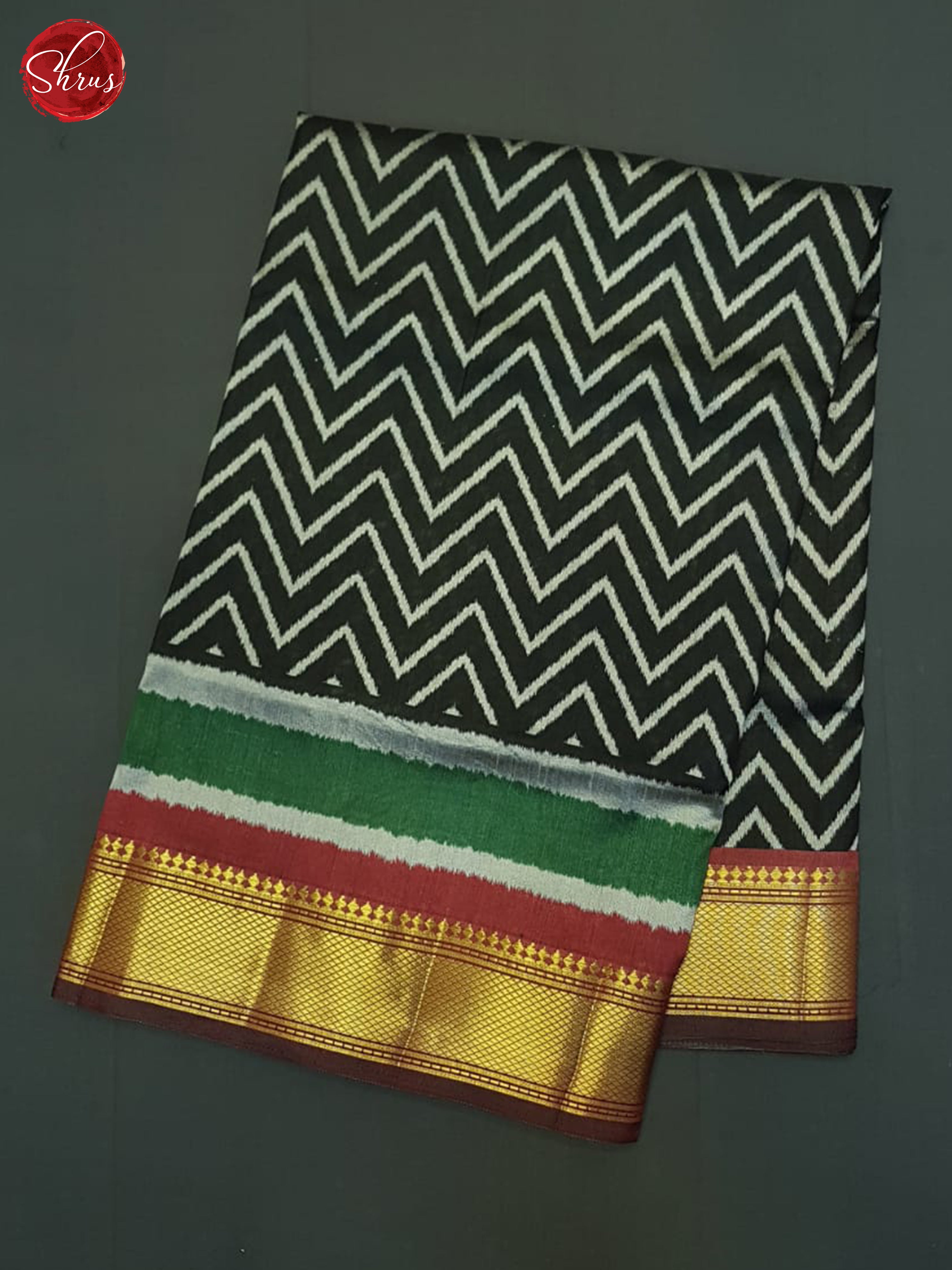 Black And Maroon- Semi Patola Saree - Shop on ShrusEternity.com