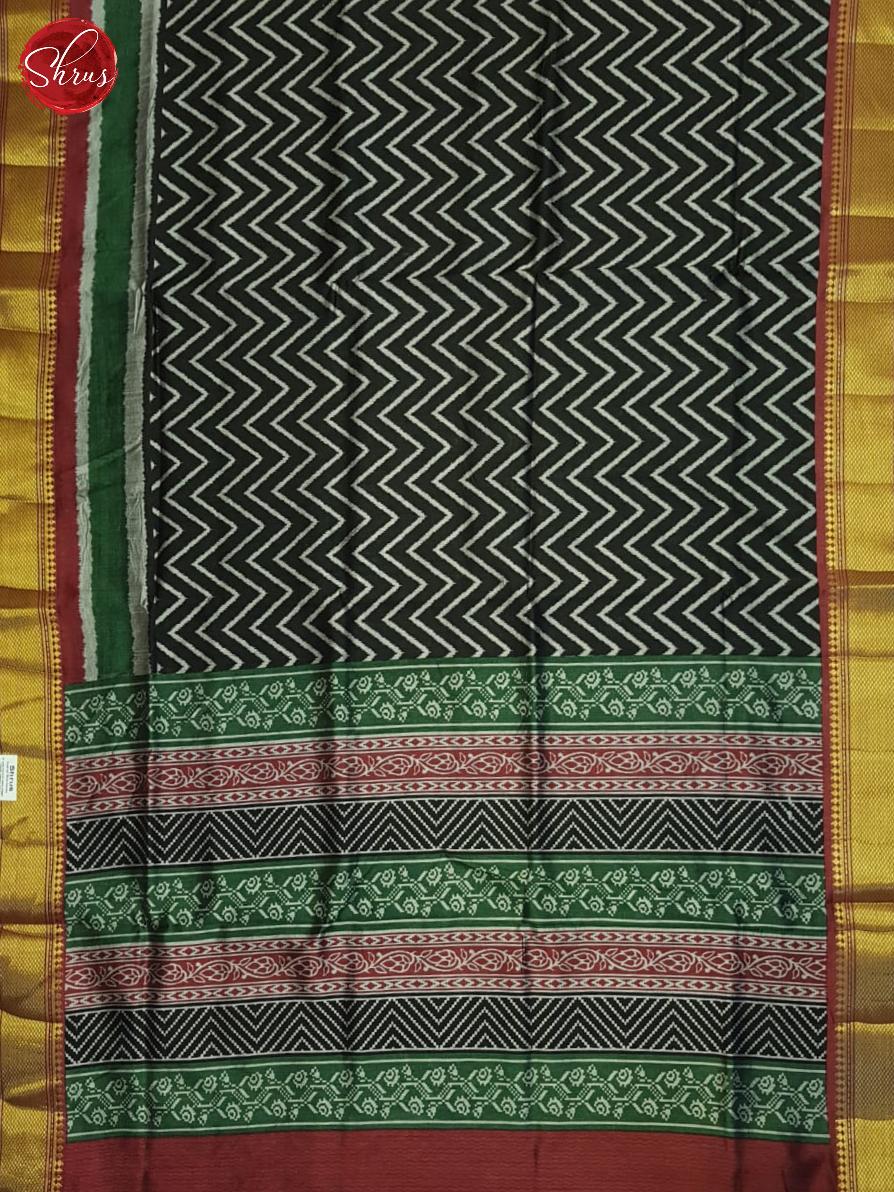 Black And Maroon- Semi Patola Saree - Shop on ShrusEternity.com