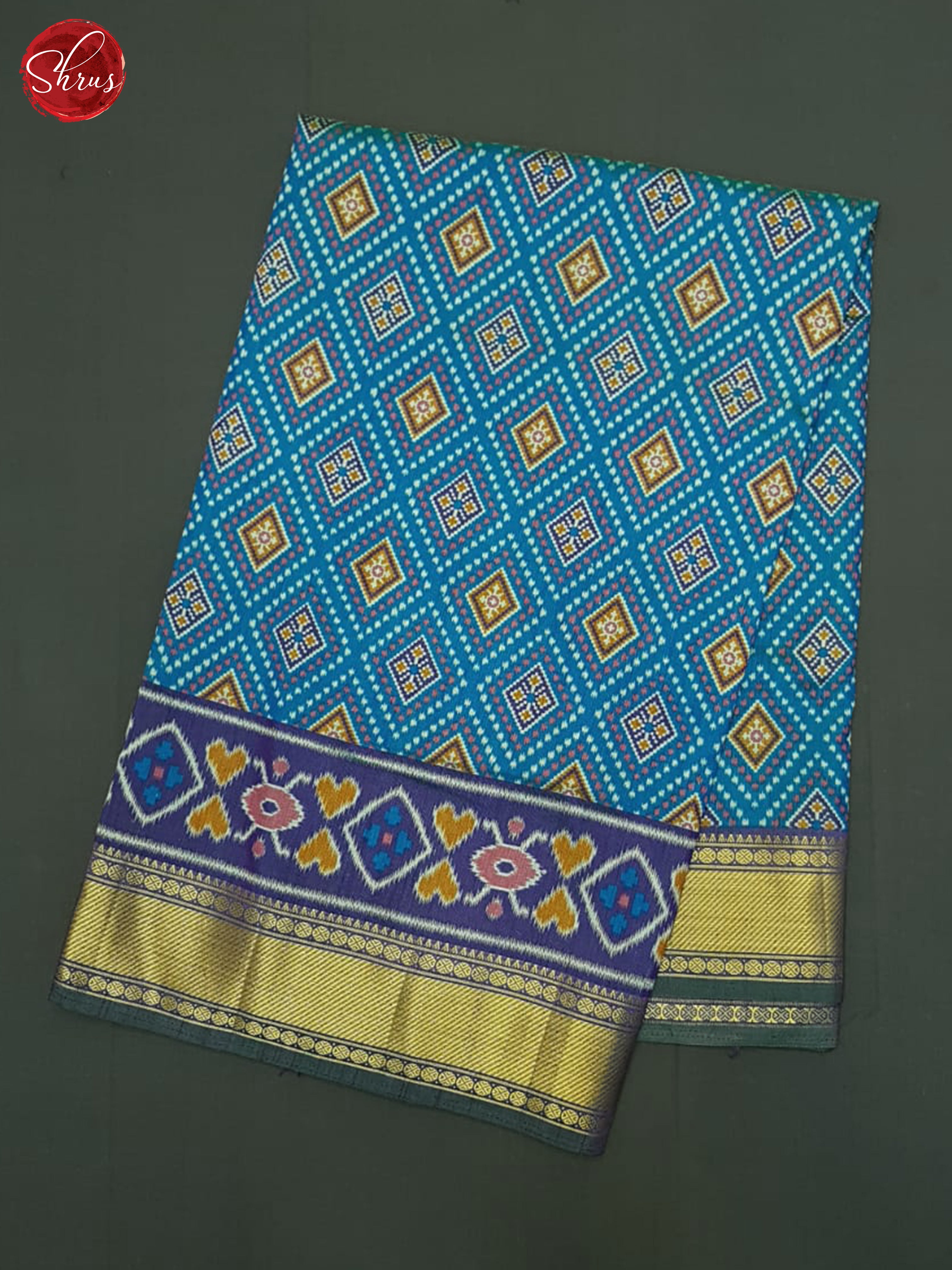 Blue & Purple - Semi Patola Saree - Shop on ShrusEternity.com