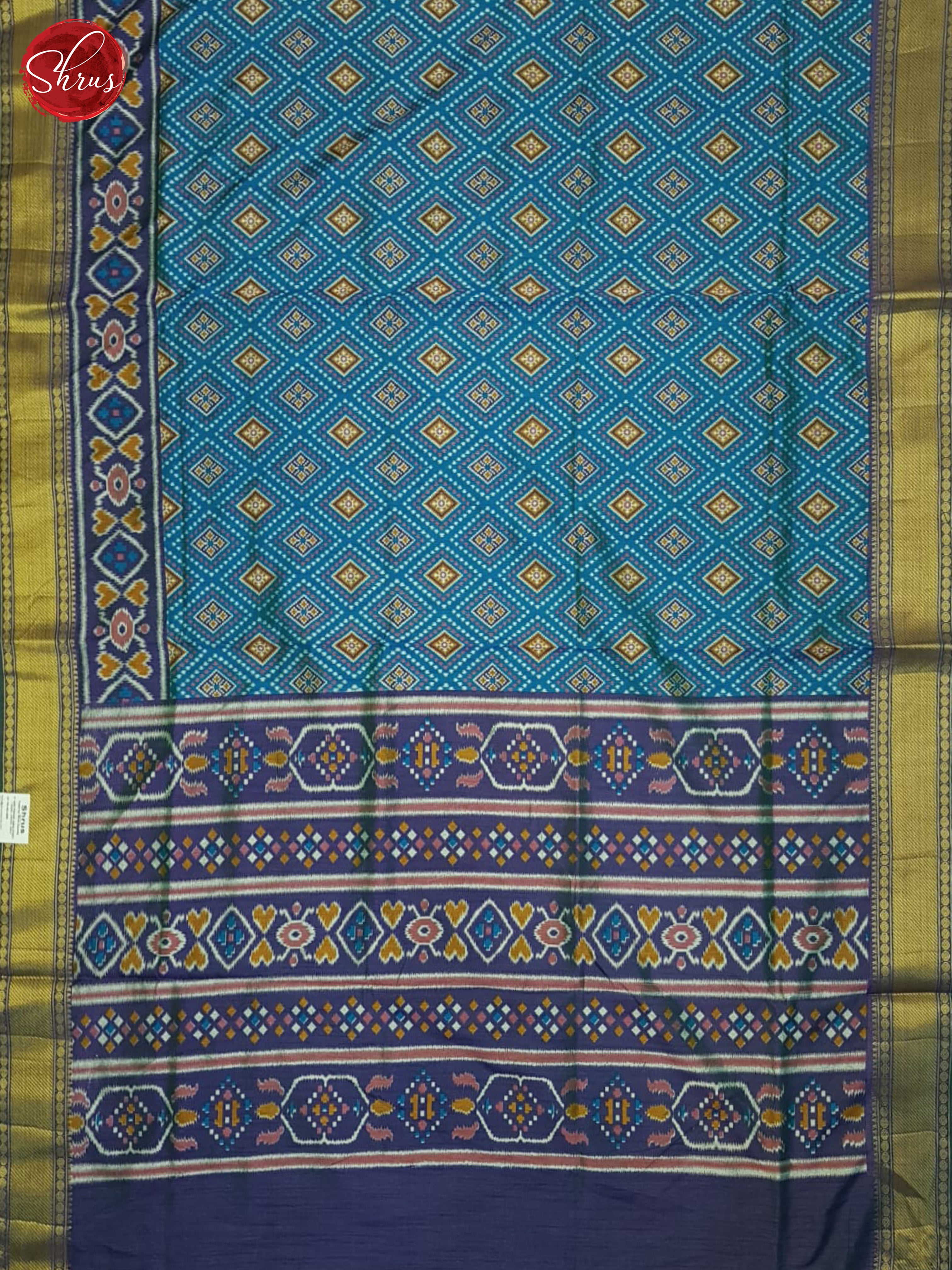Blue & Purple - Semi Patola Saree - Shop on ShrusEternity.com