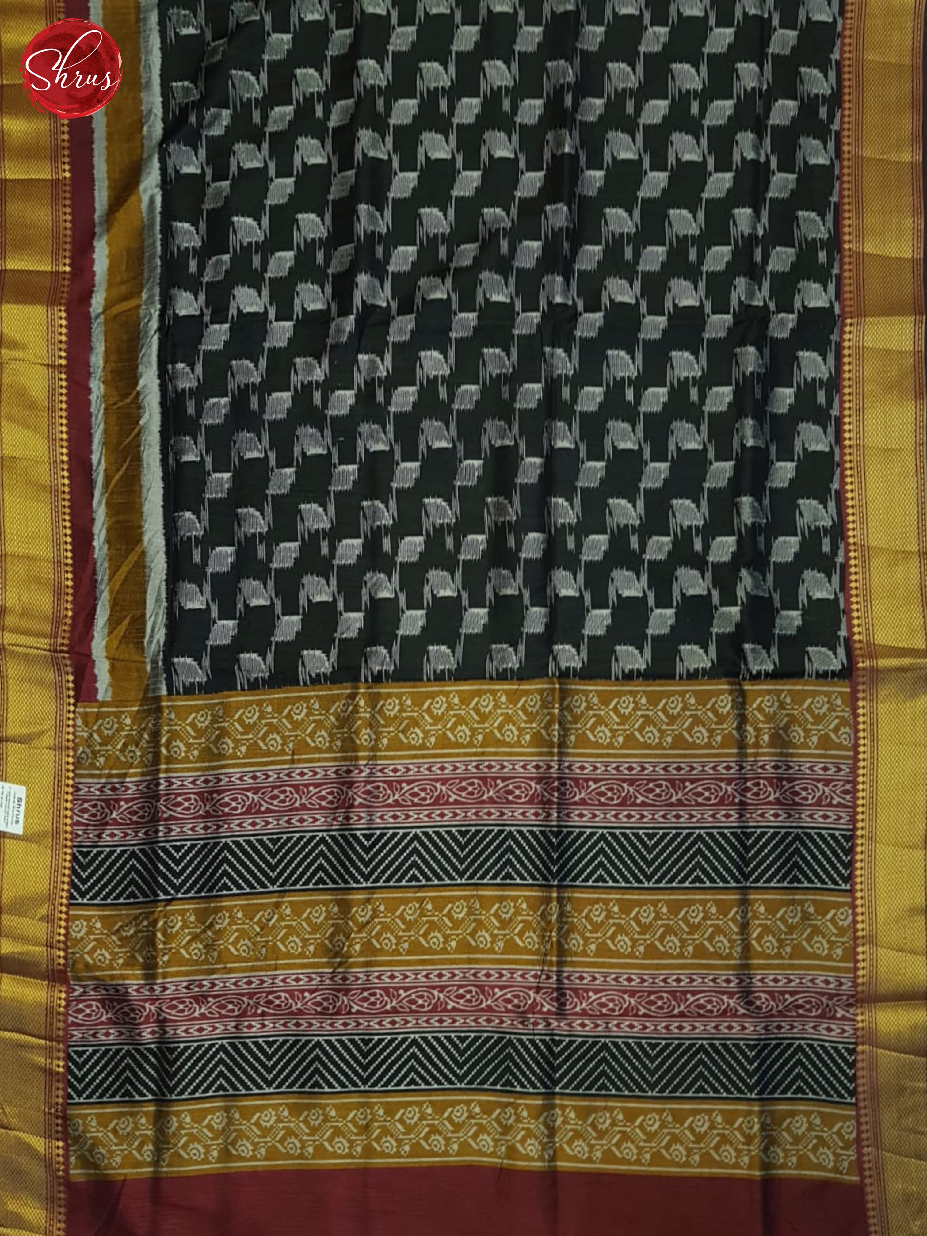 Black & Maroon - Semi Patola Saree - Shop on ShrusEternity.com