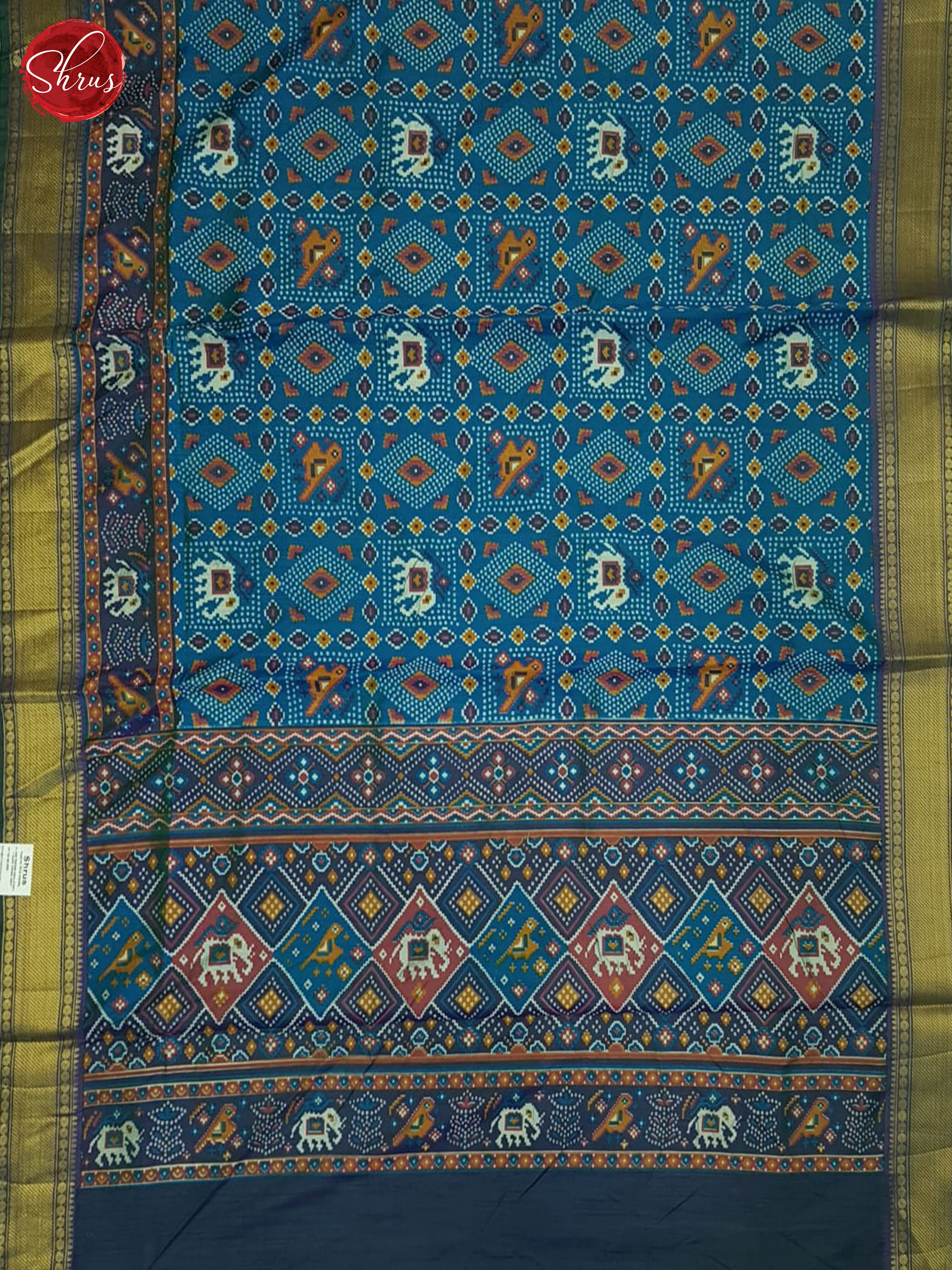 Blue & Purple - Semi Patola Saree - Shop on ShrusEternity.com