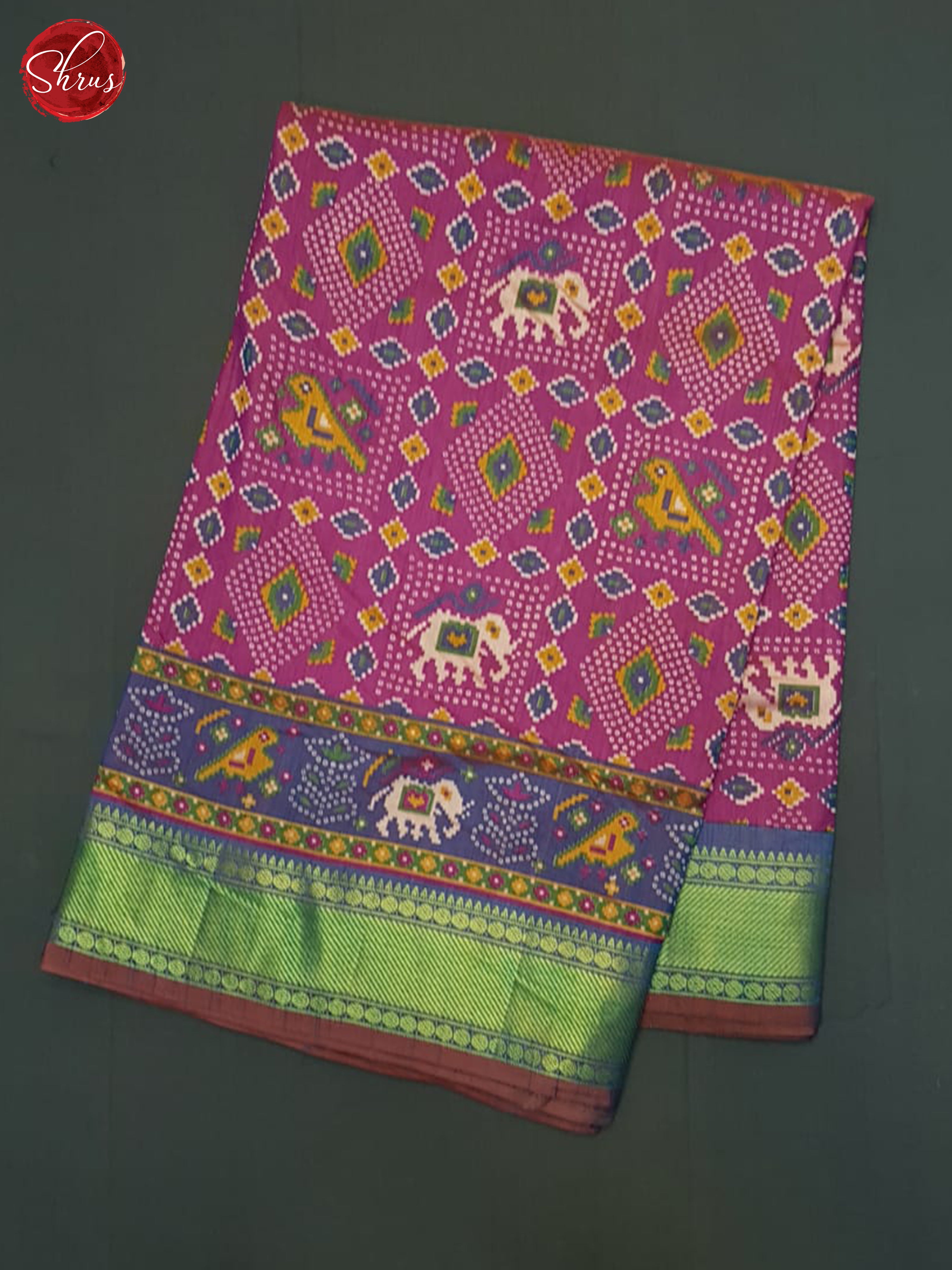 Pink & Purple - Semi Patola Saree - Shop on ShrusEternity.com