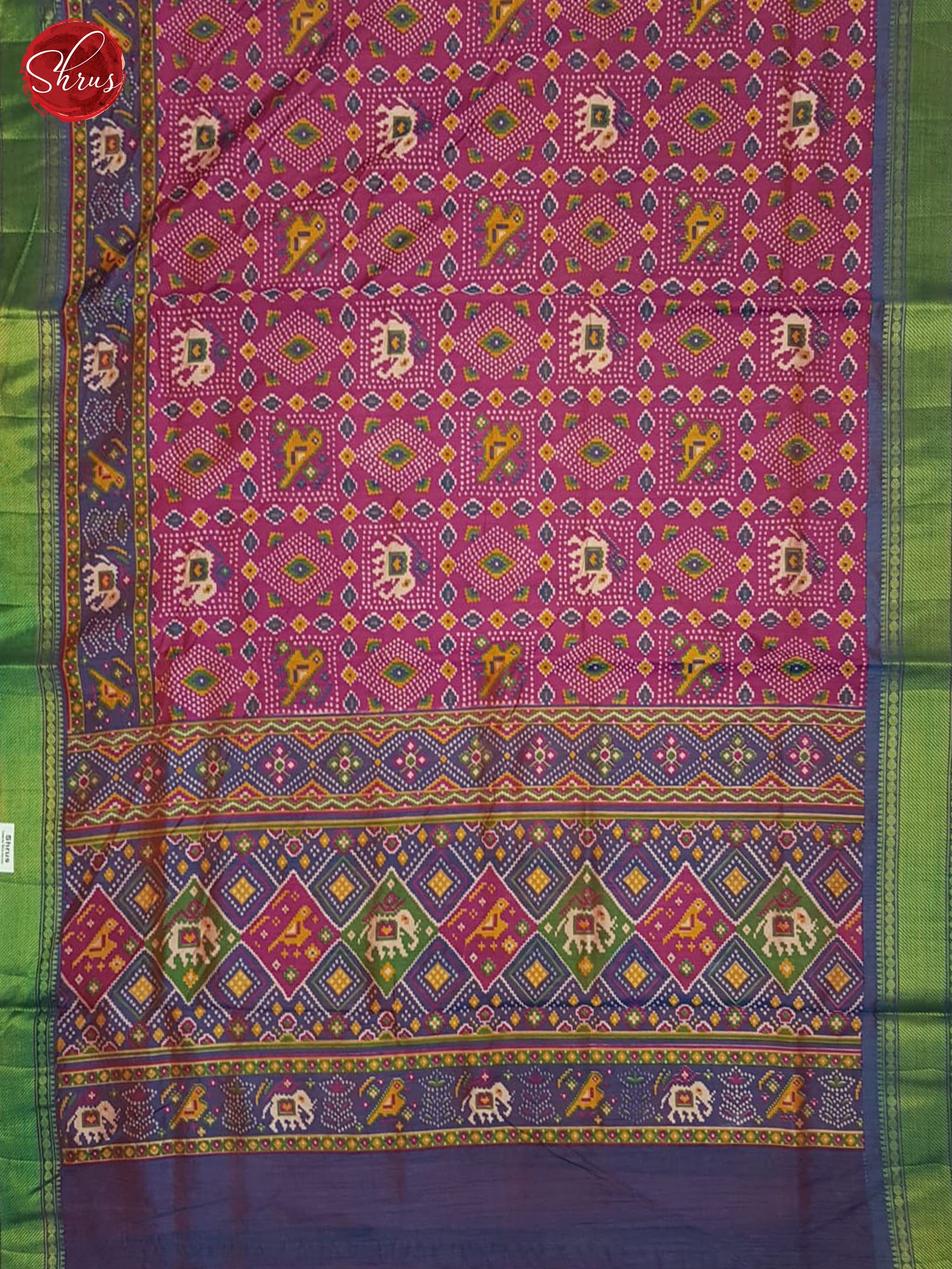 Pink & Purple - Semi Patola Saree - Shop on ShrusEternity.com