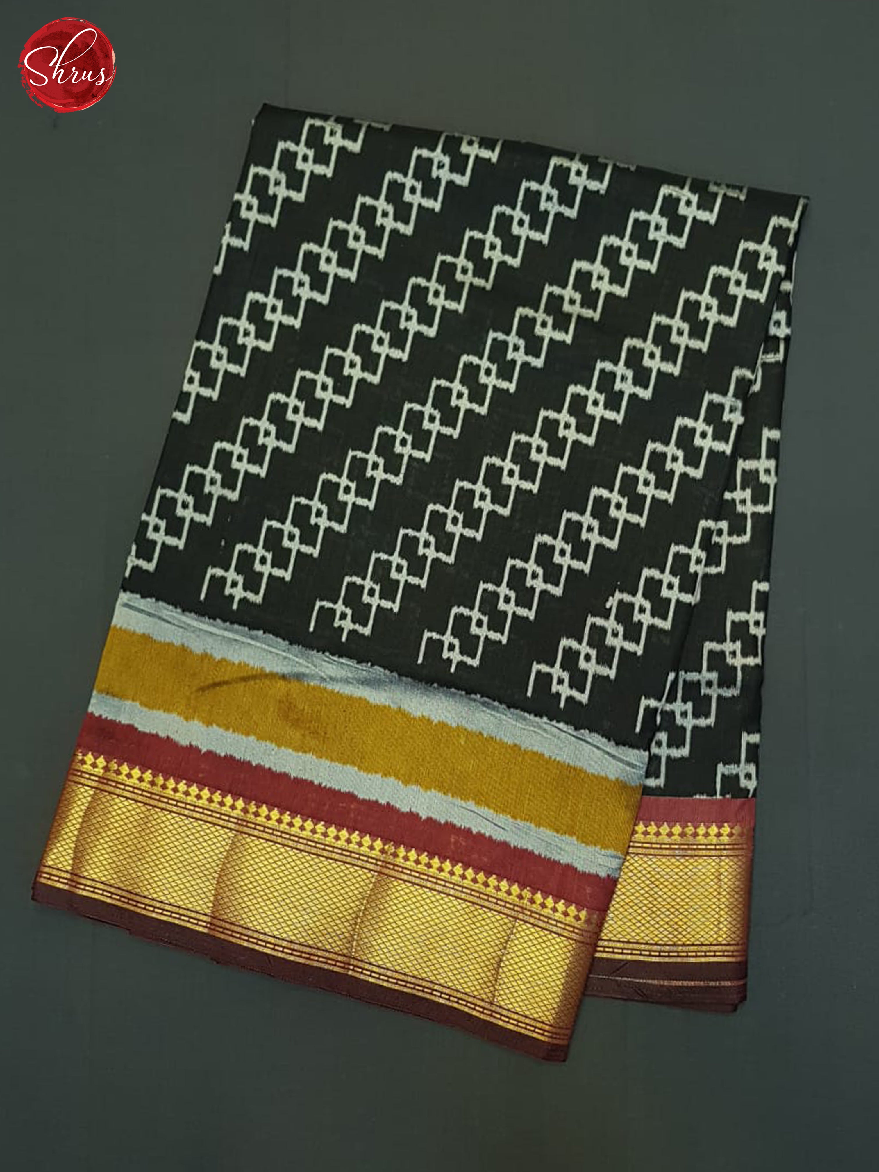 Black & Maroon- Semi Patola Saree - Shop on ShrusEternity.com