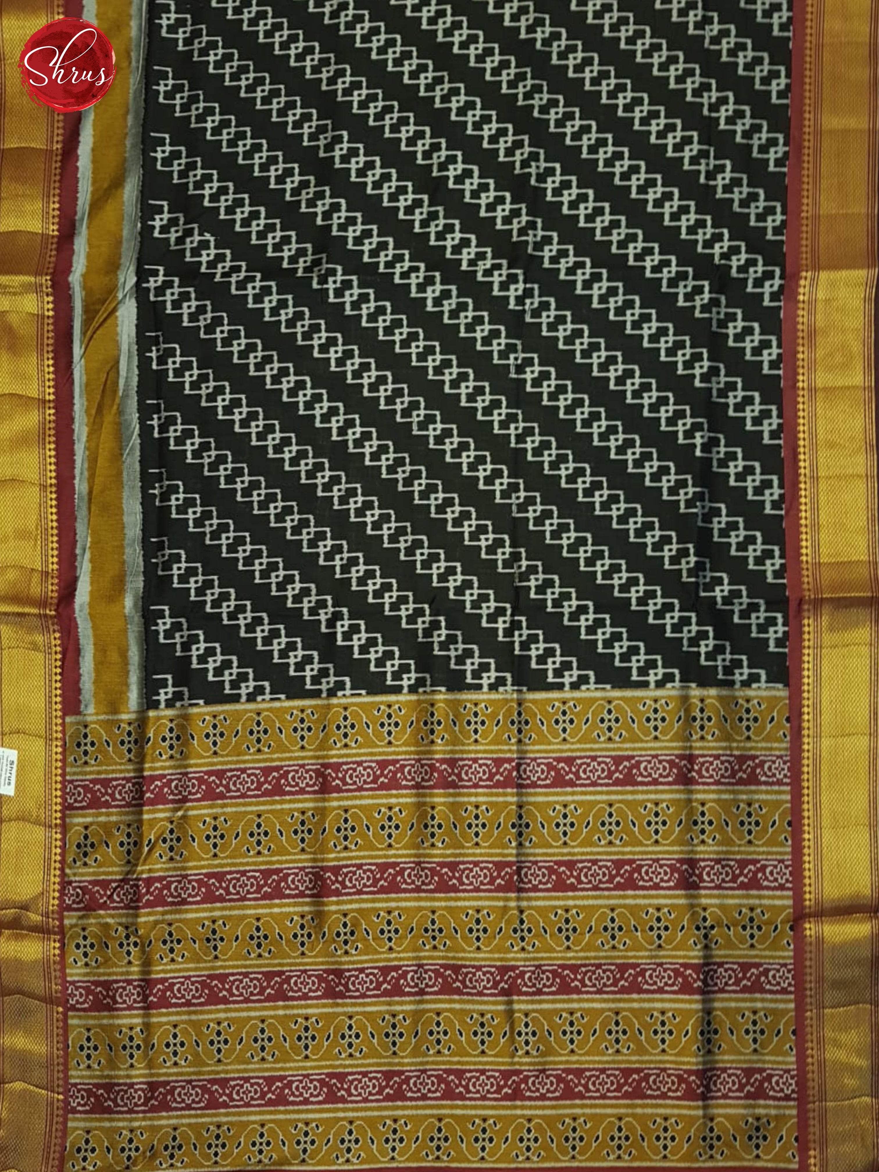 Black & Maroon- Semi Patola Saree - Shop on ShrusEternity.com