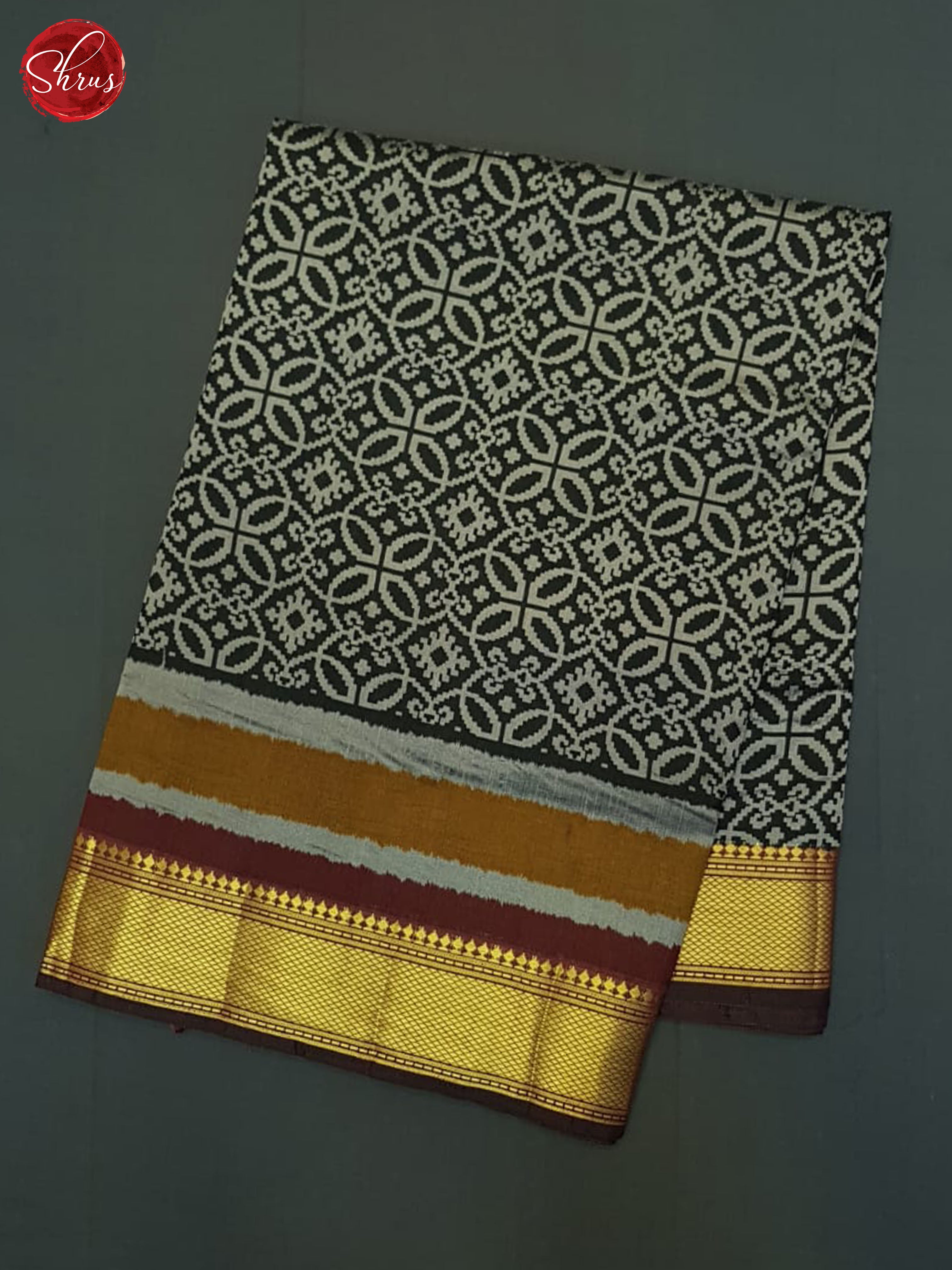 Black And Maroon- Semi patola Saree - Shop on ShrusEternity.com