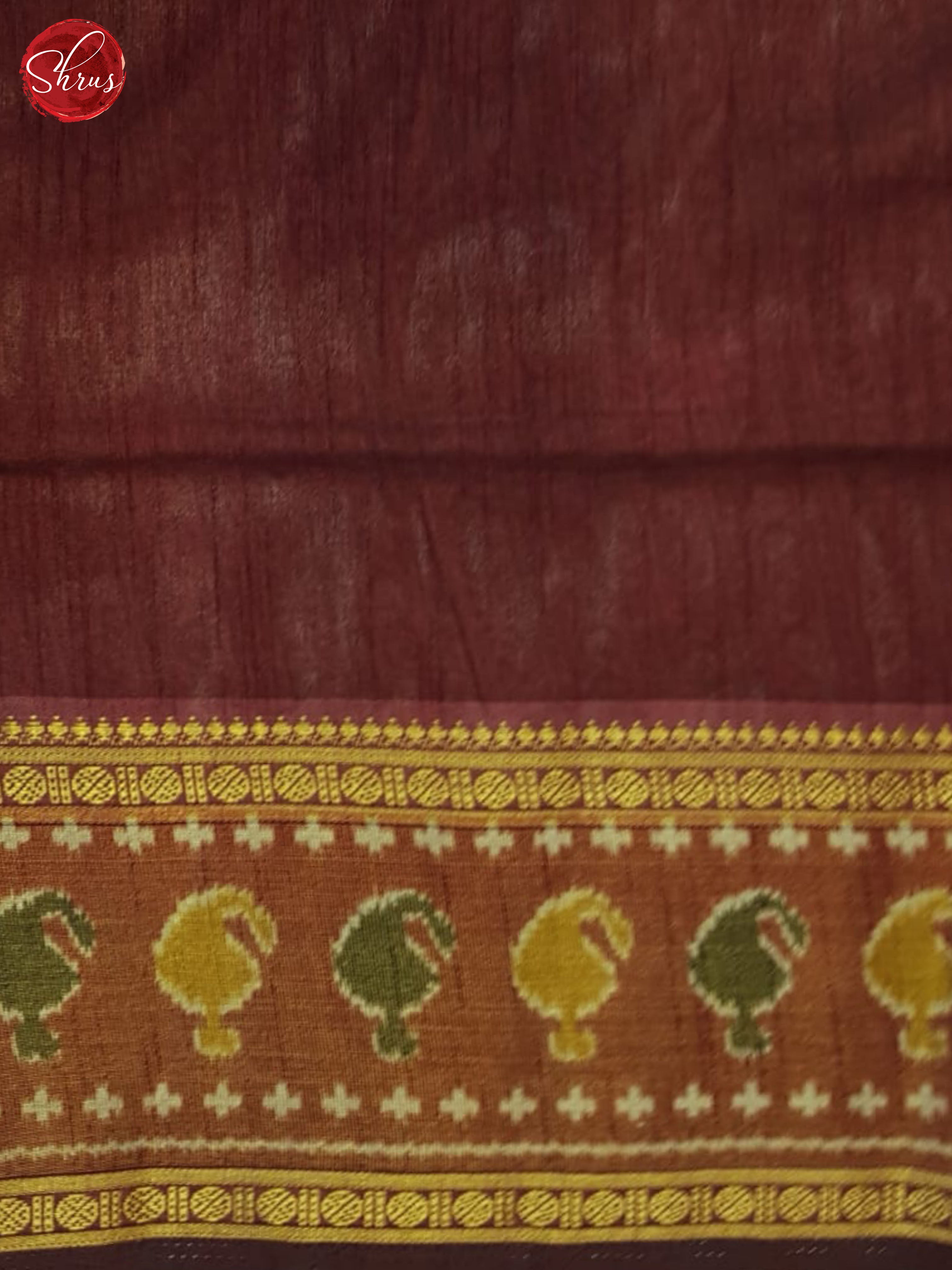 Black And Maroon- Semi Patola Saree - Shop on ShrusEternity.com