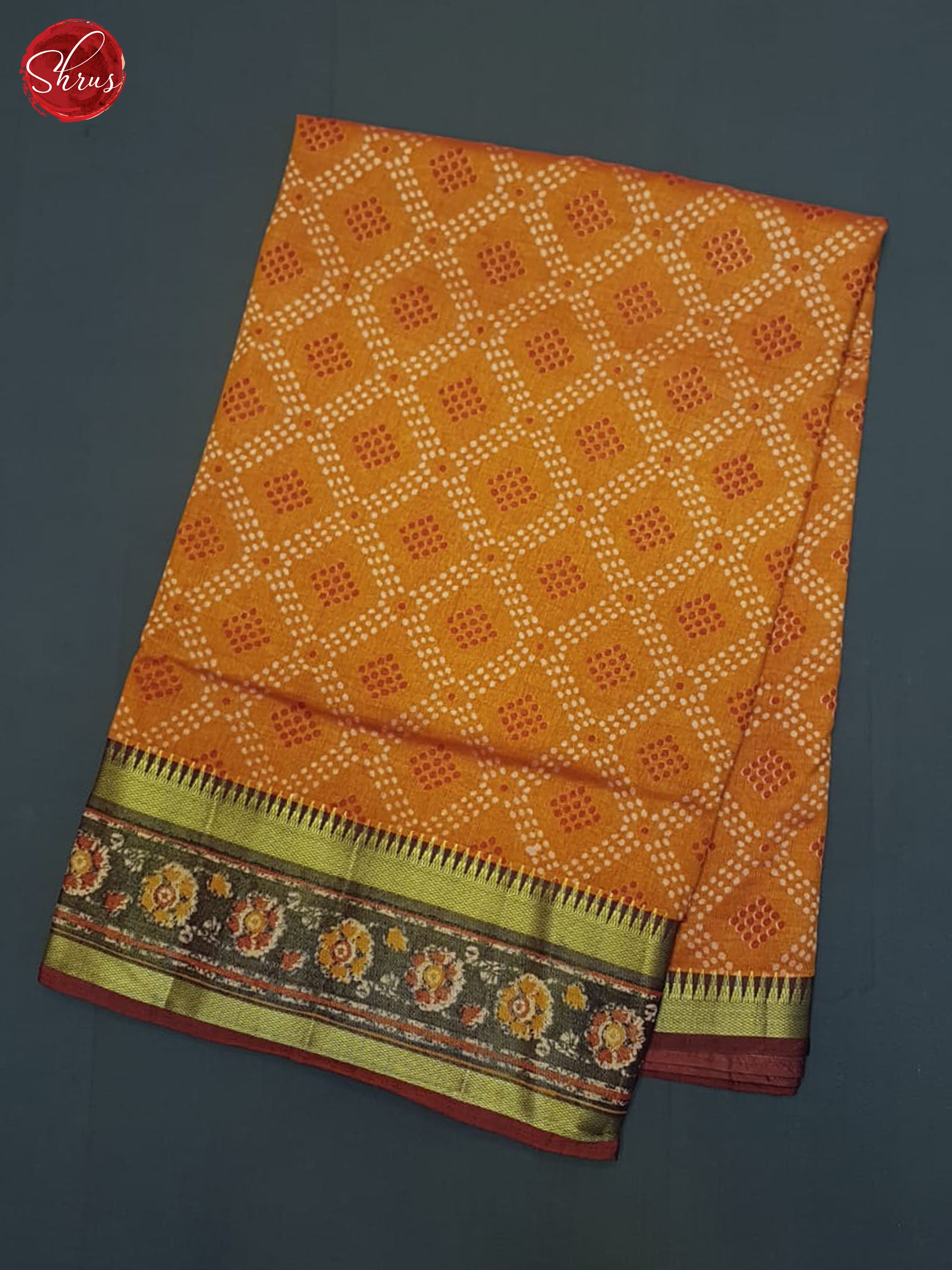 Orange & Maroon - Semi Patola Saree - Shop on ShrusEternity.com