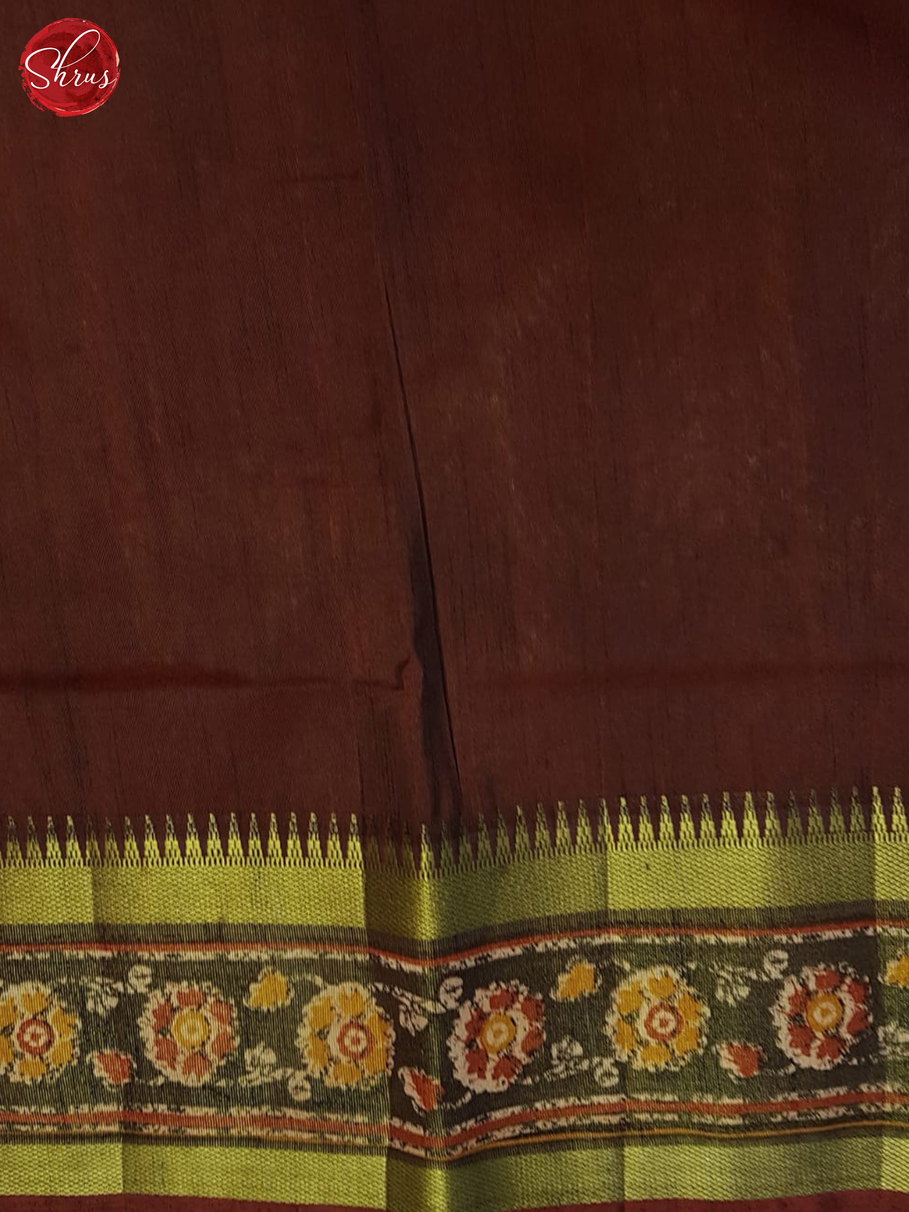 Orange & Maroon - Semi Patola Saree - Shop on ShrusEternity.com
