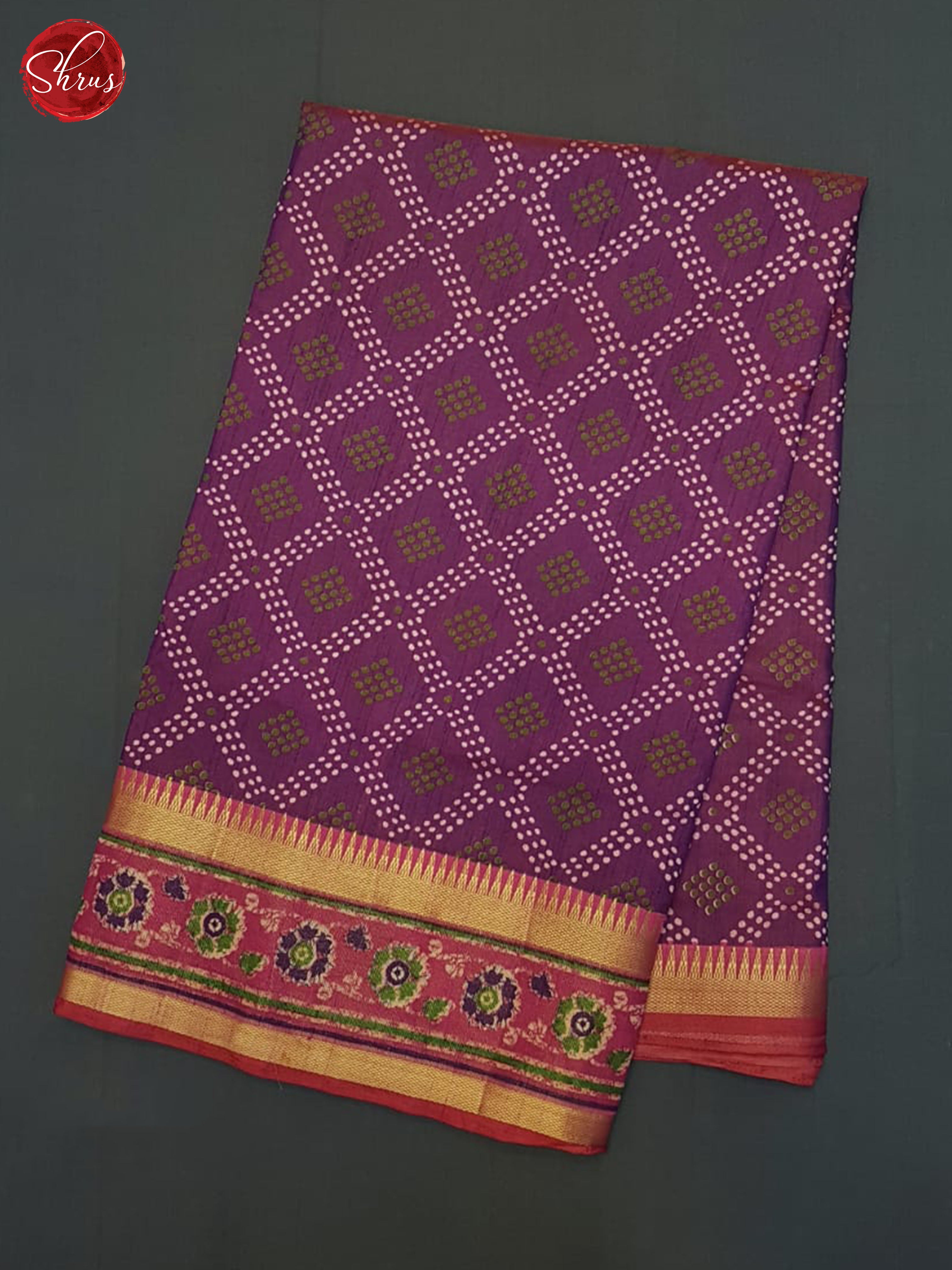 Purple And Pink- Semi Patola Saree - Shop on ShrusEternity.com