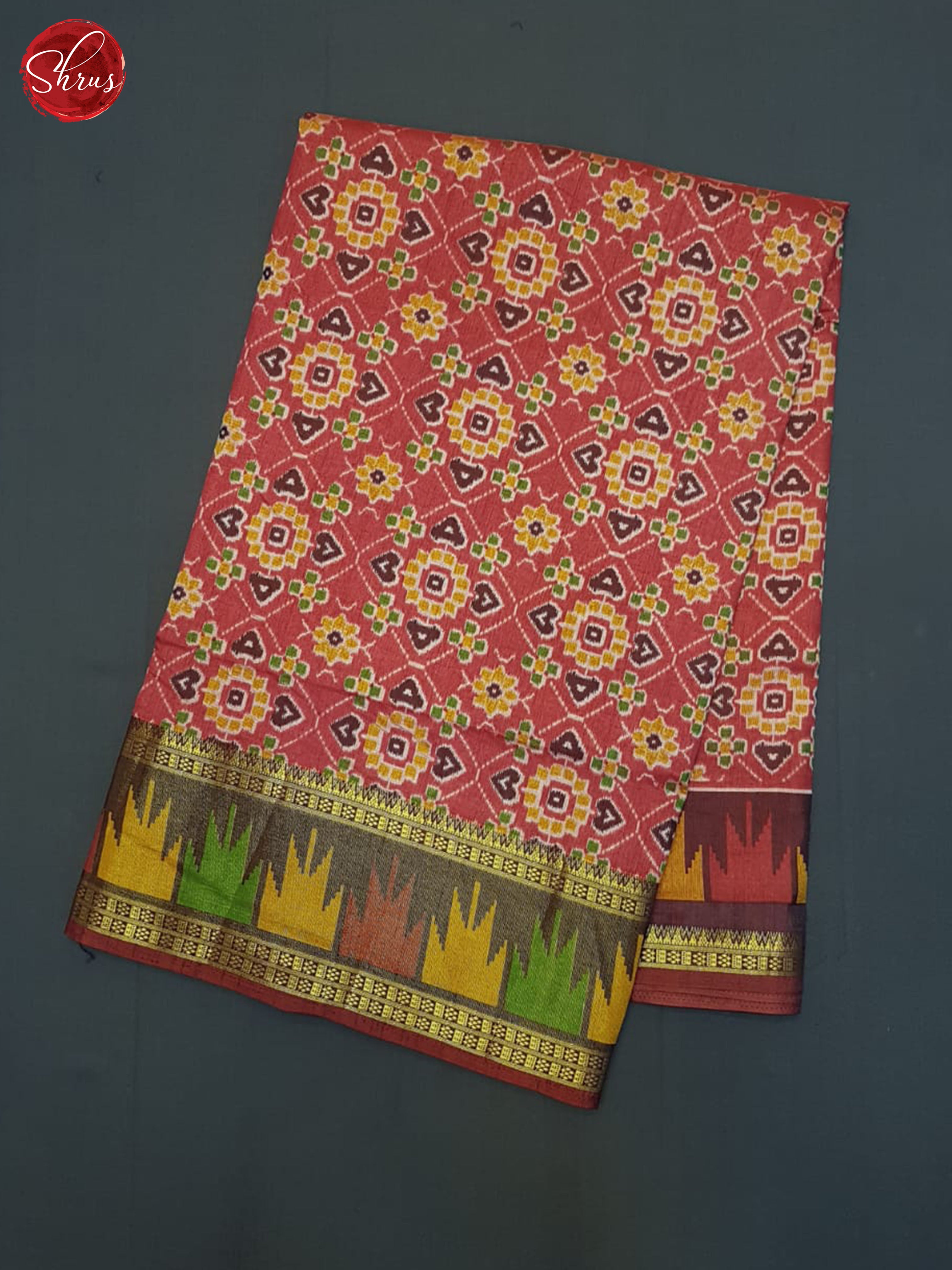 Red And Maroon- Semi Patola Saree - Shop on ShrusEternity.com