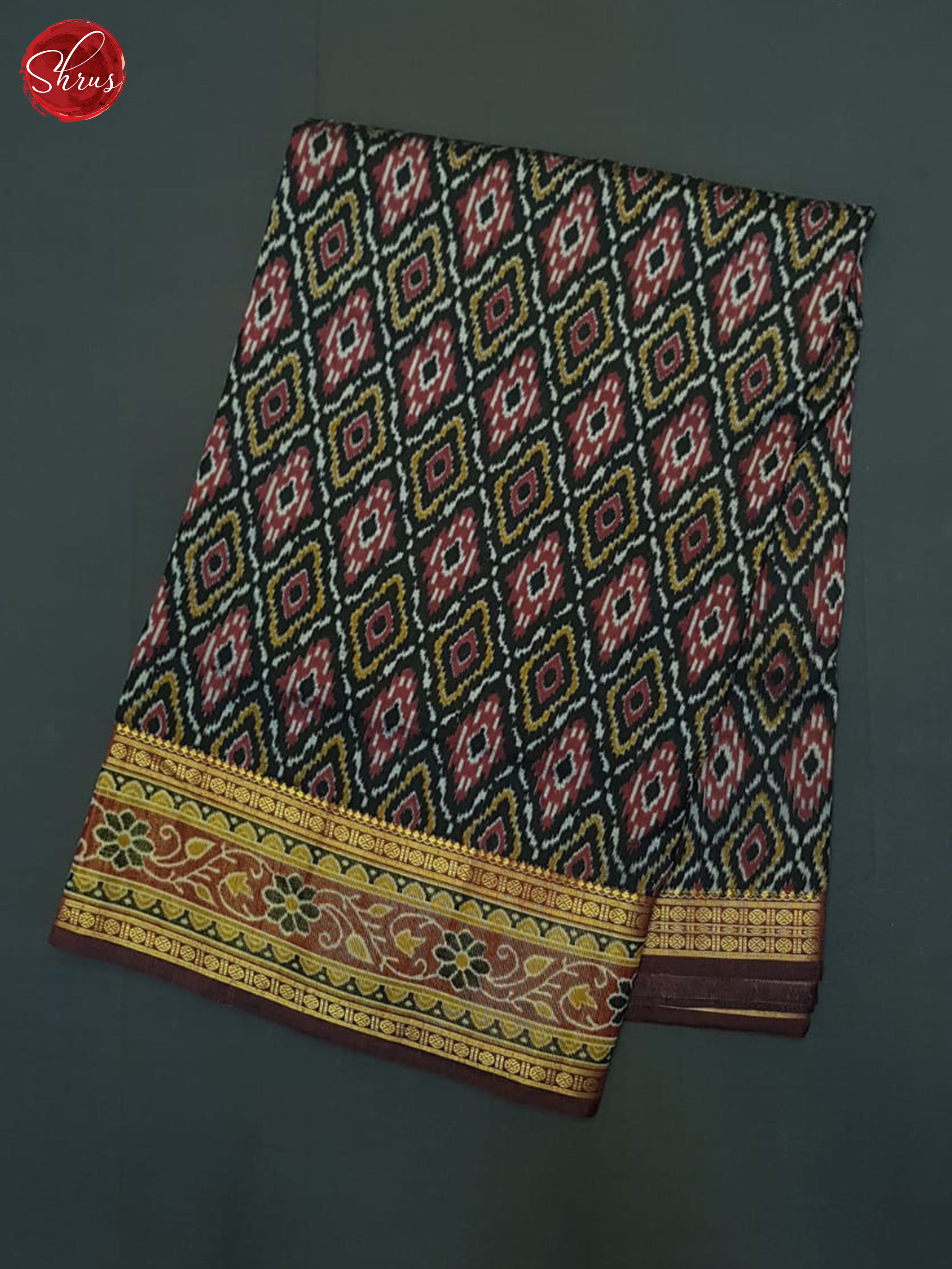 Black & Maroon - Semi Patola Saree - Shop on ShrusEternity.com
