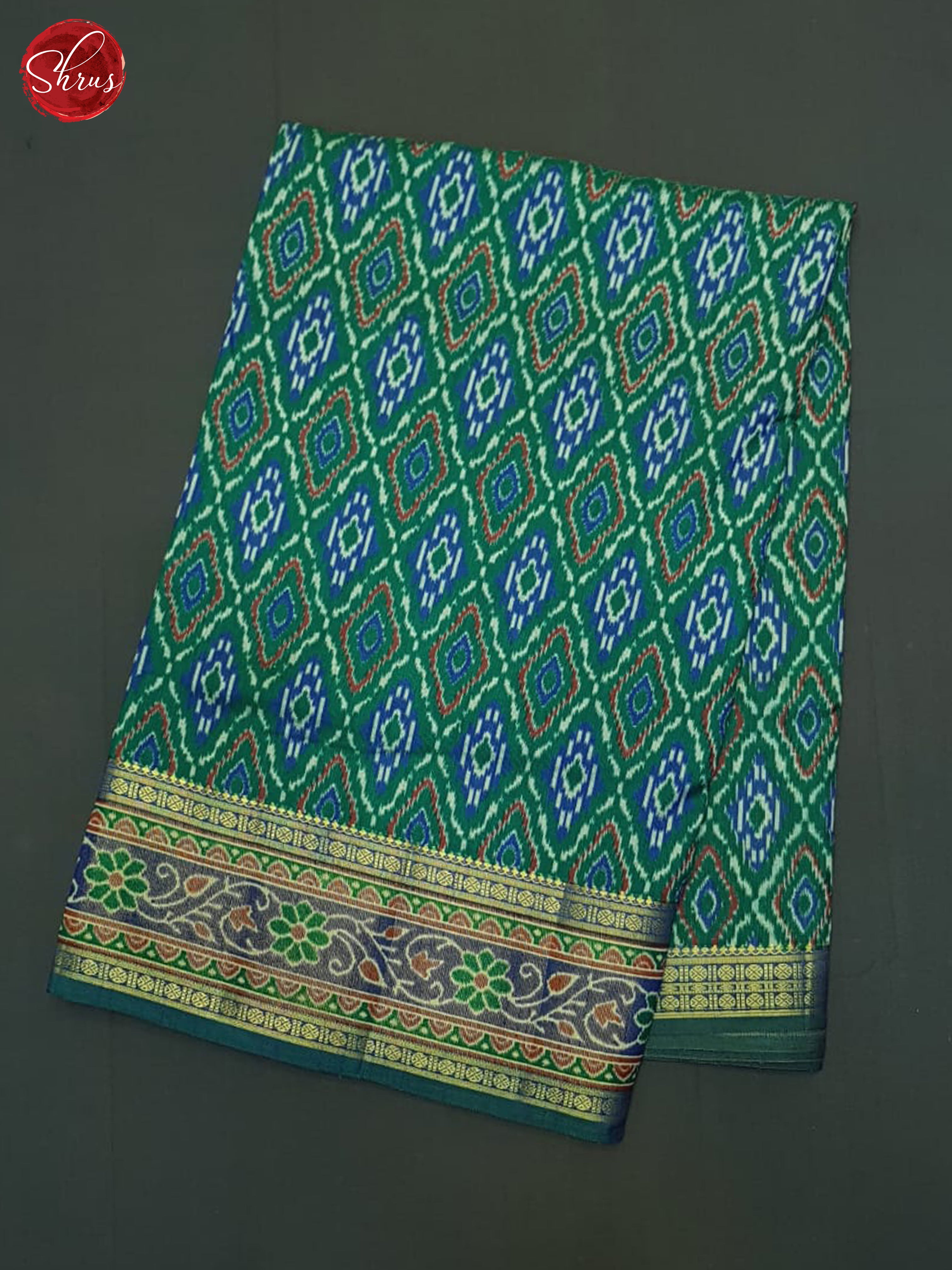 Green & Blue - Semi Patola Saree - Shop on ShrusEternity.com