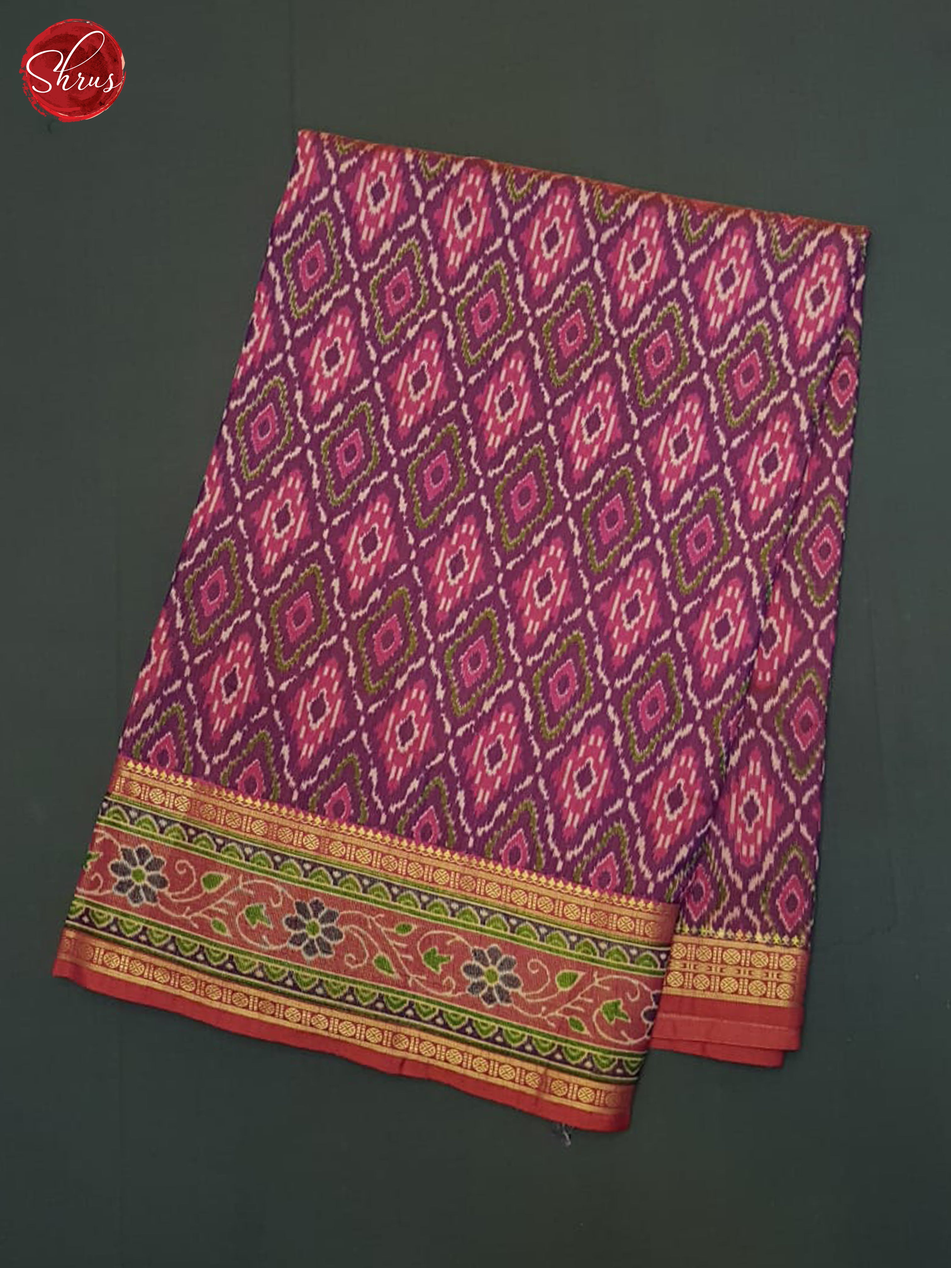 Purple & Pink - Semi Patola Saree - Shop on ShrusEternity.com