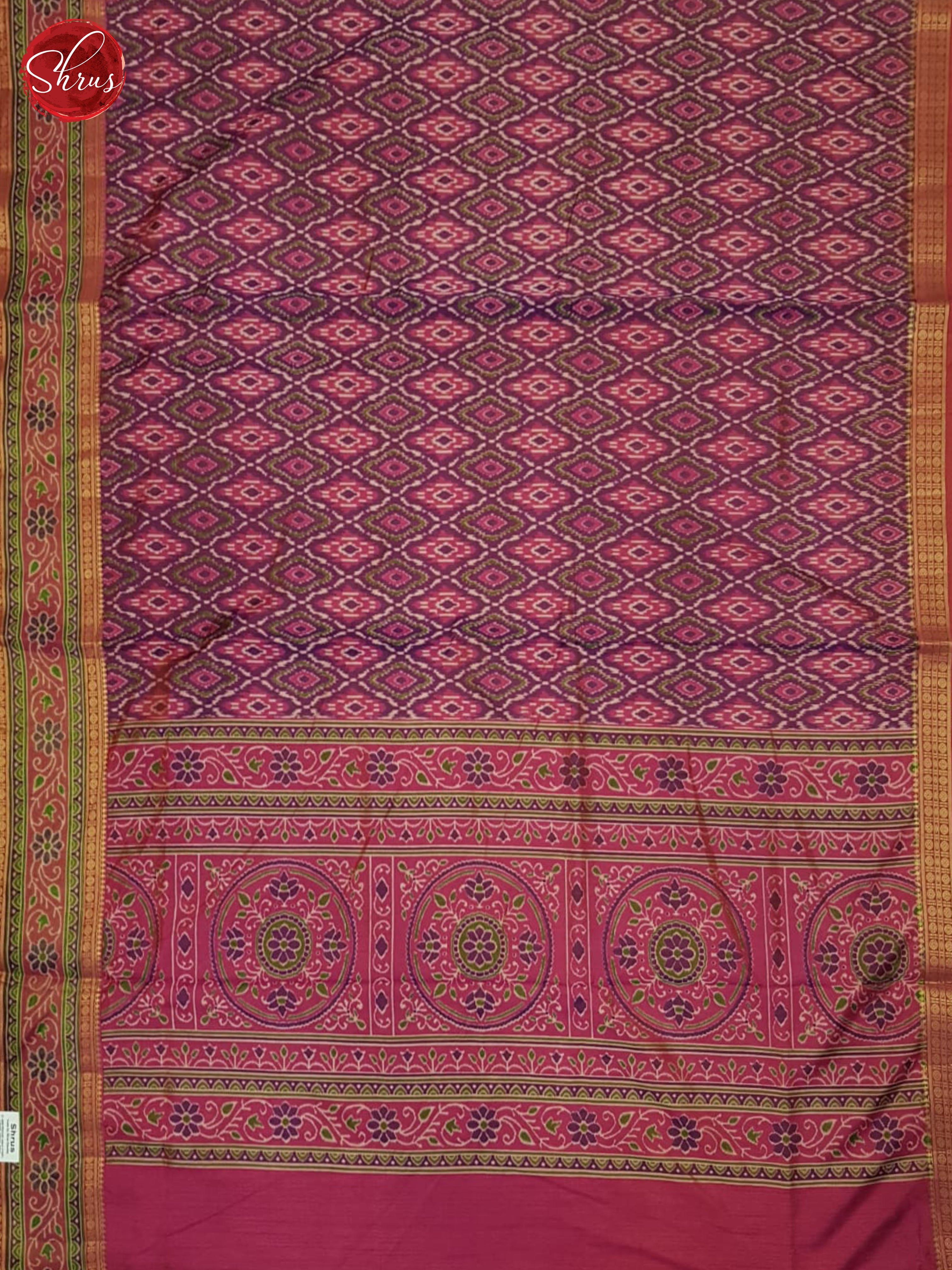 Purple & Pink - Semi Patola Saree - Shop on ShrusEternity.com