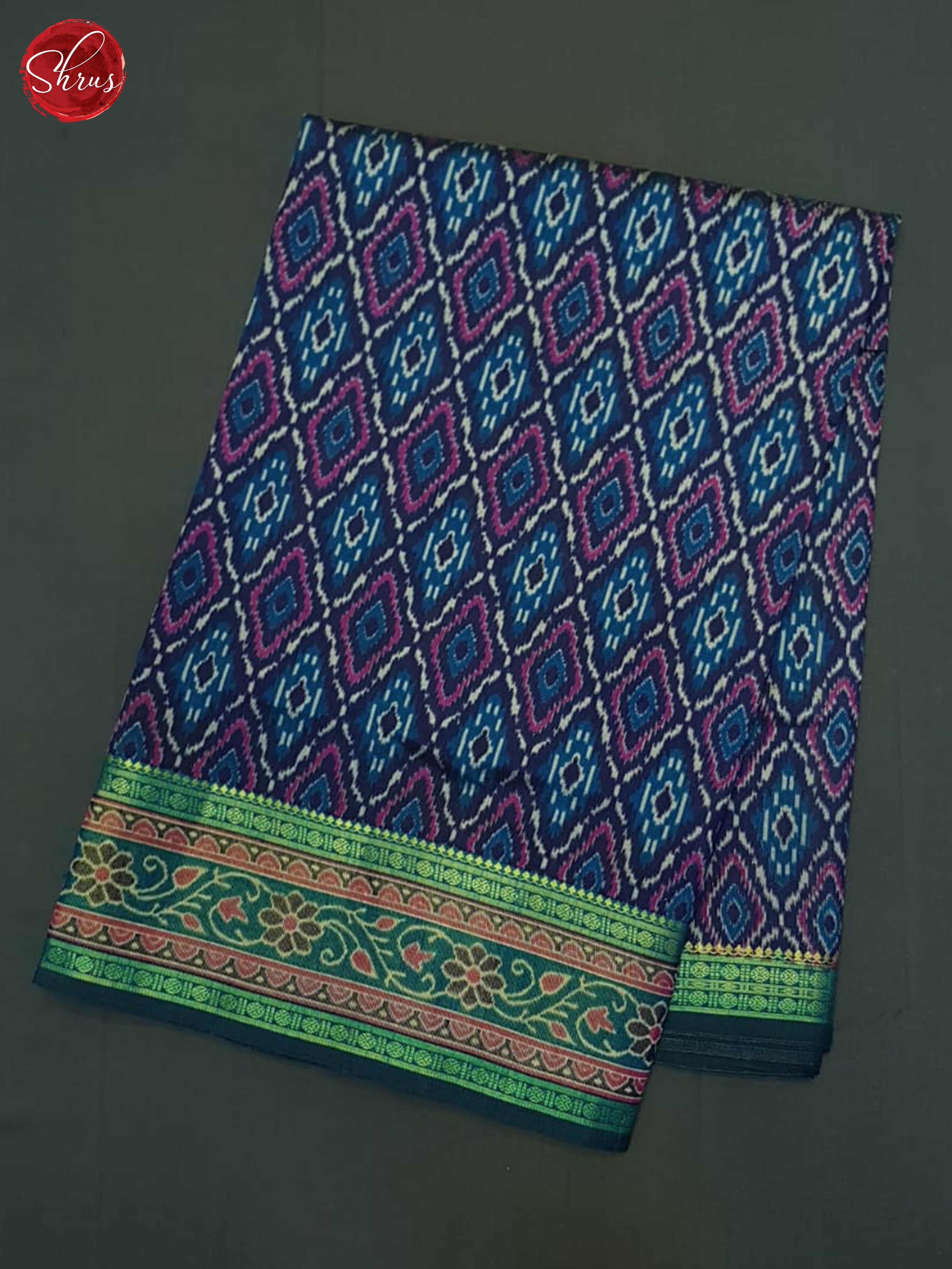 Blue & Green - Semi Patola Saree - Shop on ShrusEternity.com