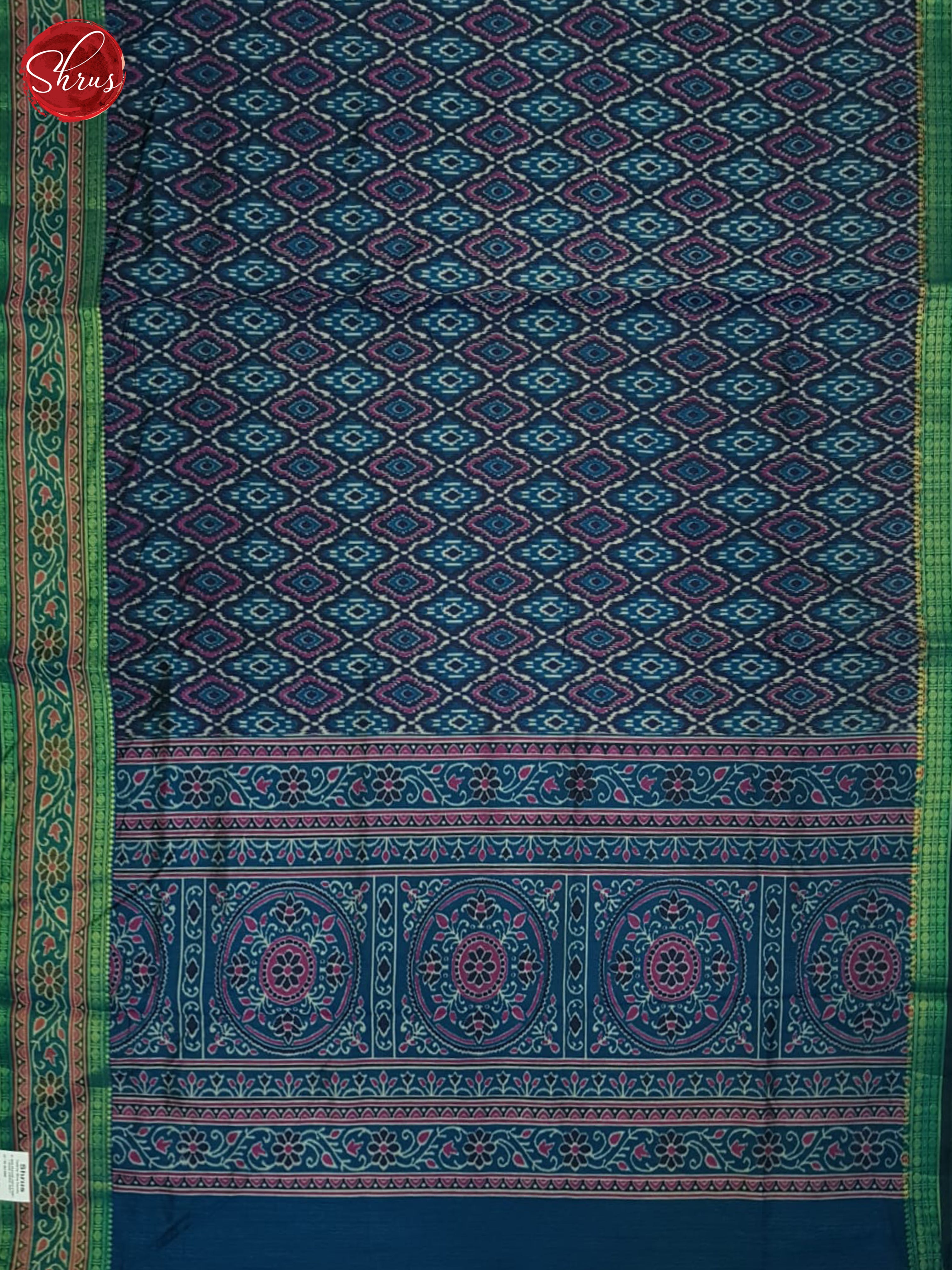 Blue & Green - Semi Patola Saree - Shop on ShrusEternity.com