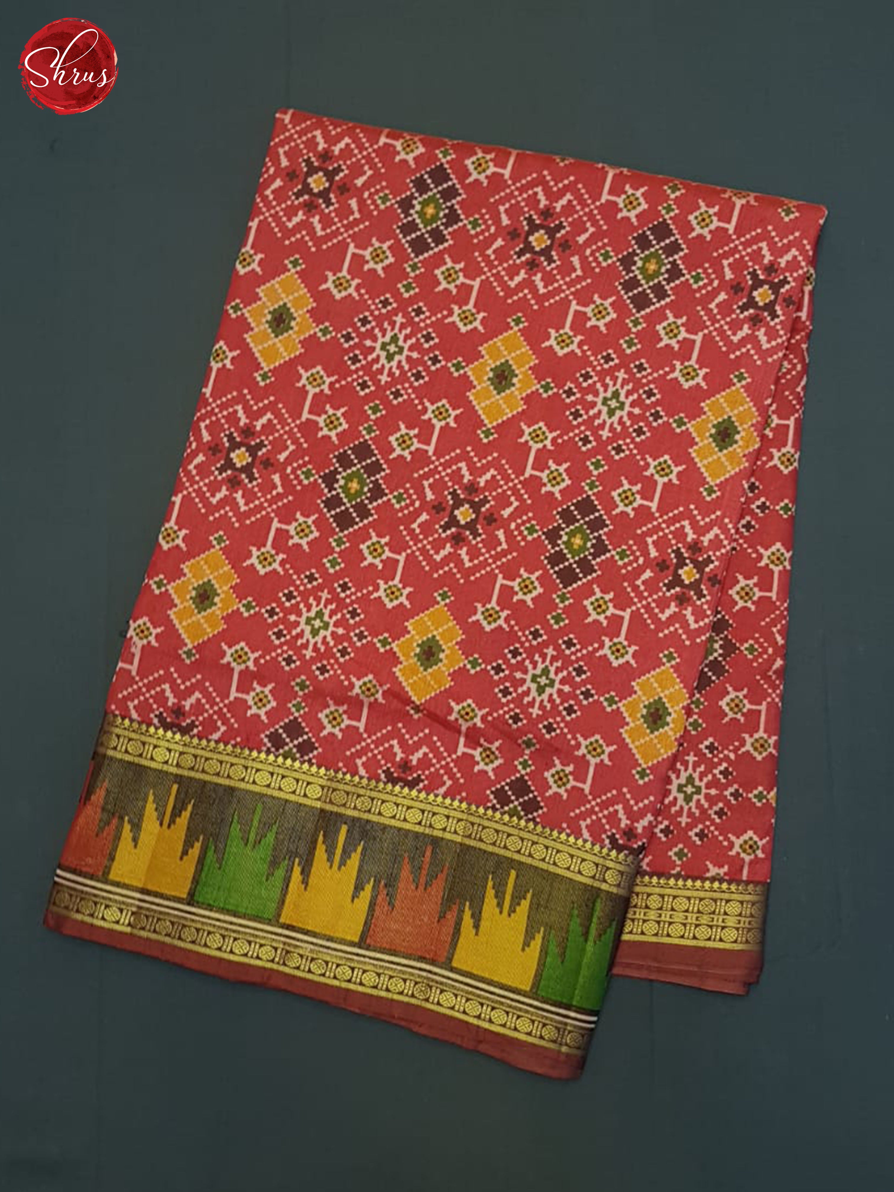 Red And Maroon-Semi Patola Saree - Shop on ShrusEternity.com