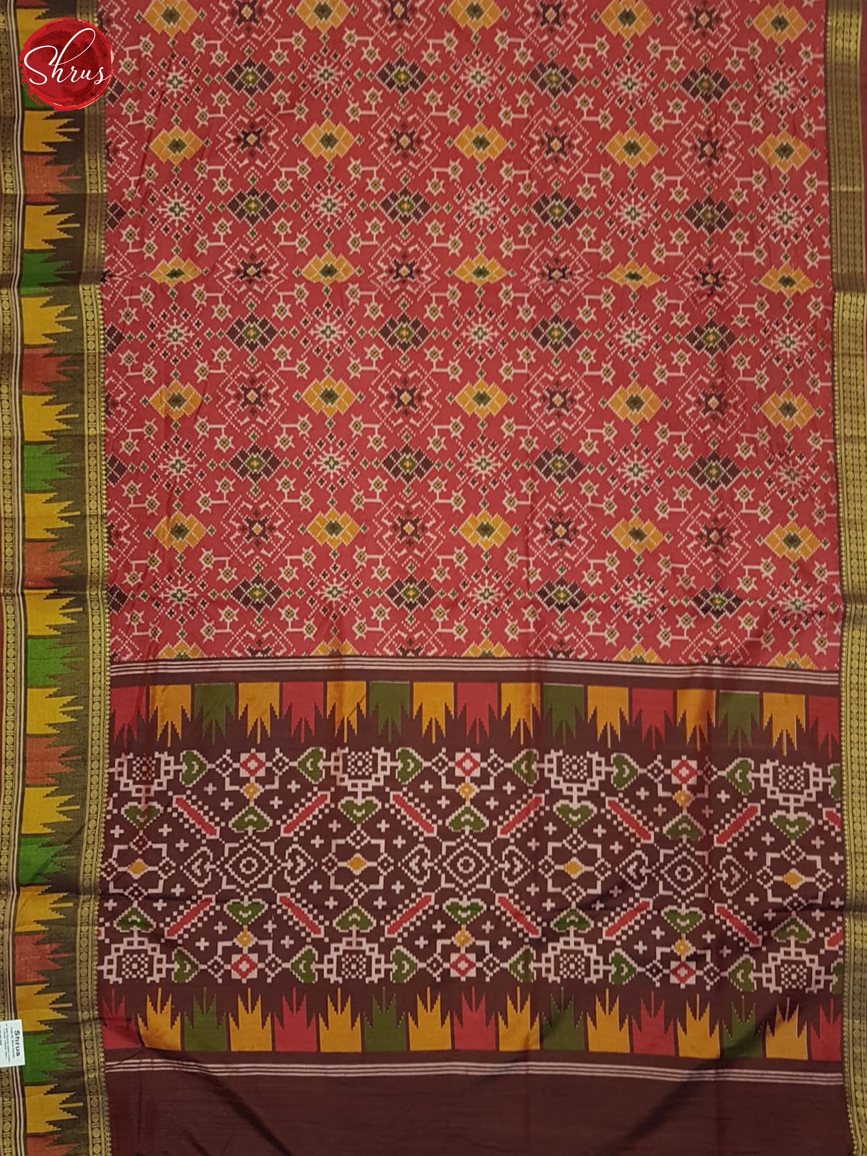 Red And Maroon-Semi Patola Saree - Shop on ShrusEternity.com