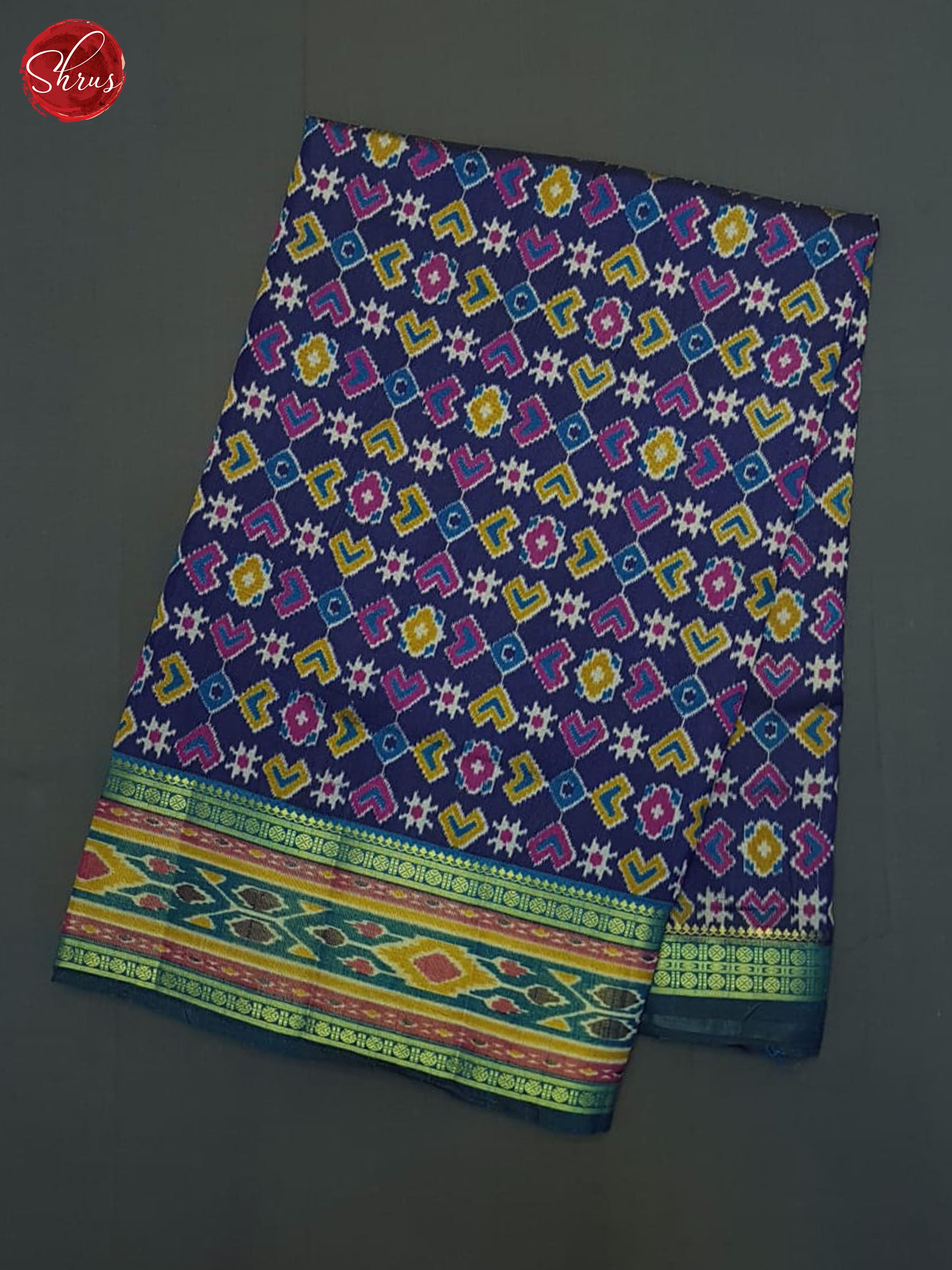 Blue & Purple _ Semi PAtola Saree - Shop on ShrusEternity.com