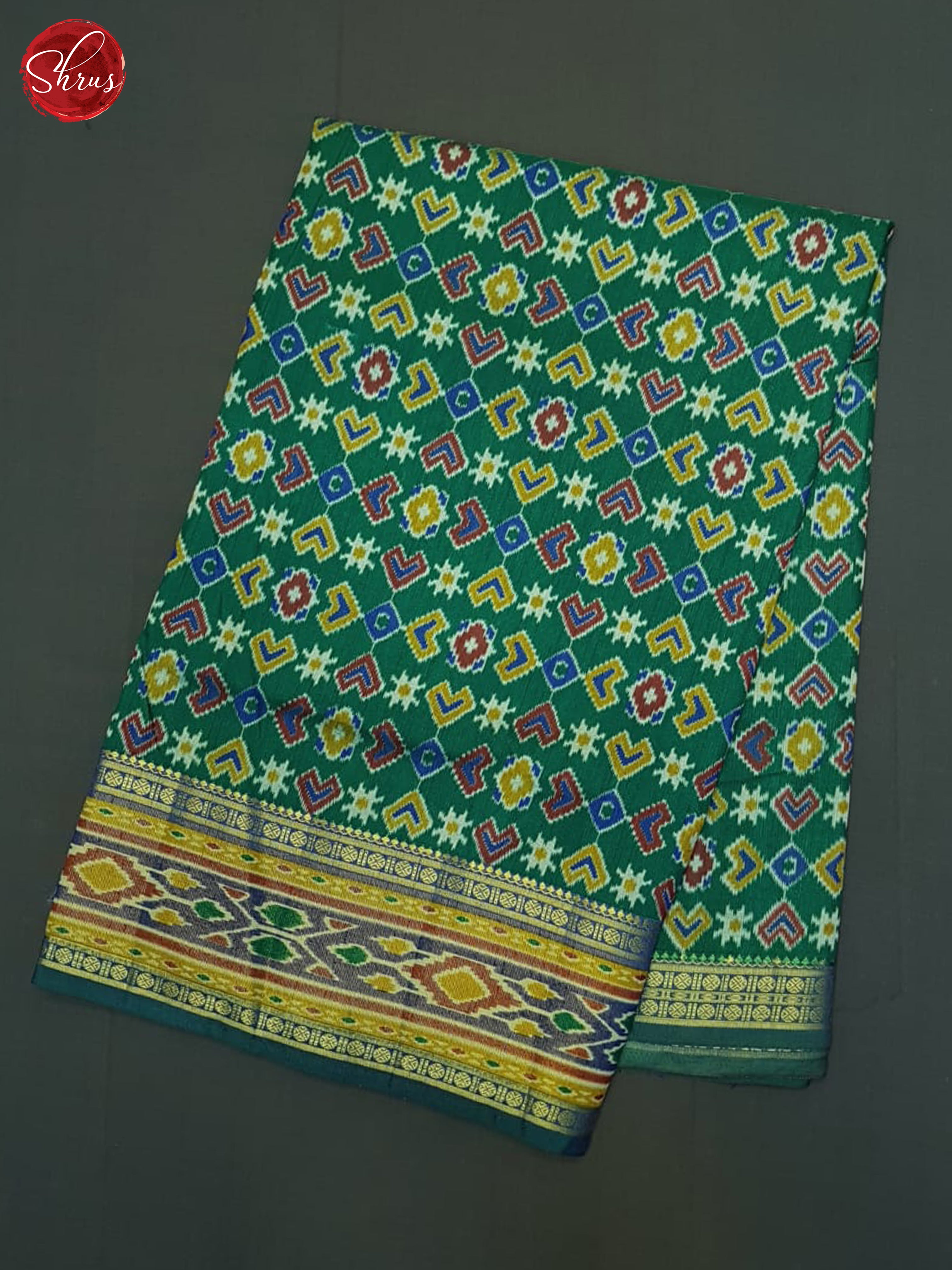 Green & Blue - Semi Patola Saree - Shop on ShrusEternity.com