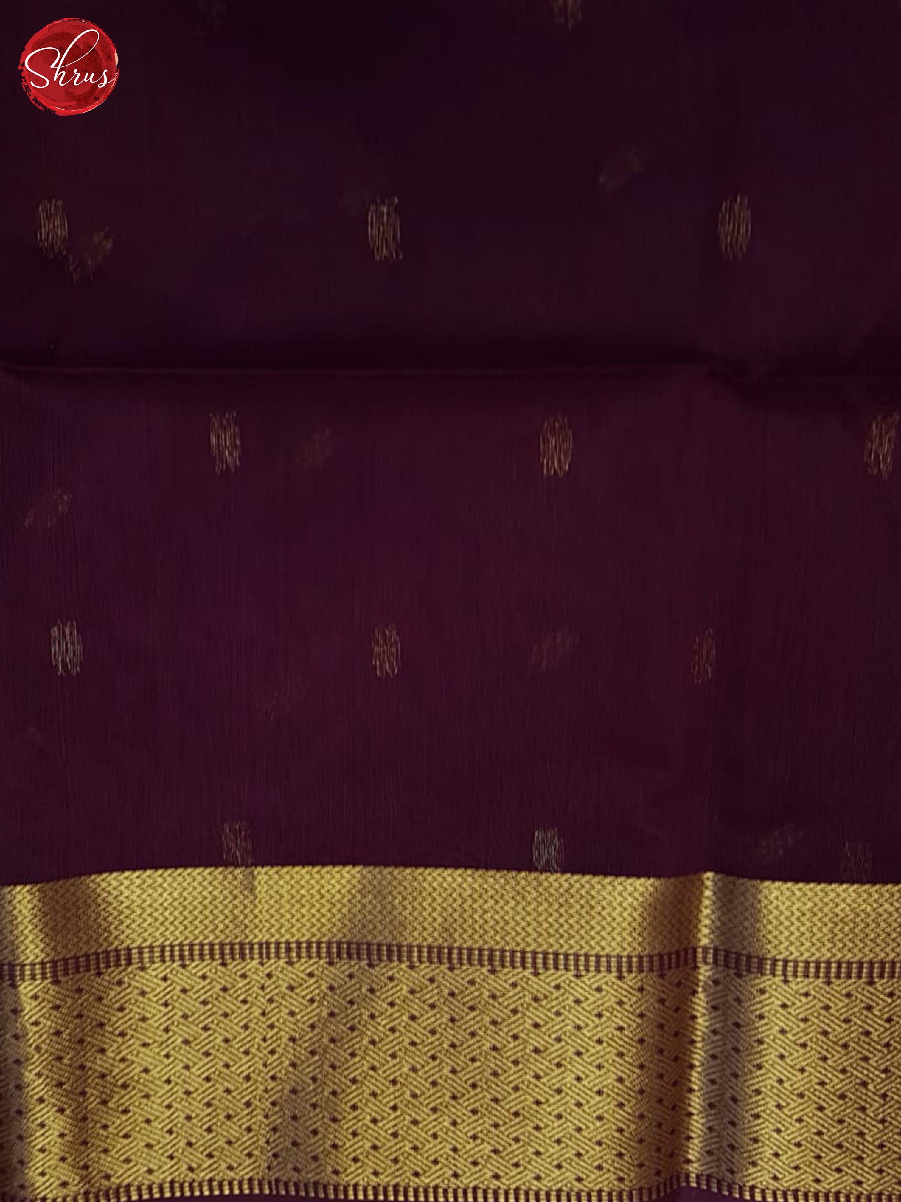 Deep Wine(Single Tone)- Maheshwari Silk Cotton Saree - Shop on ShrusEternity.com