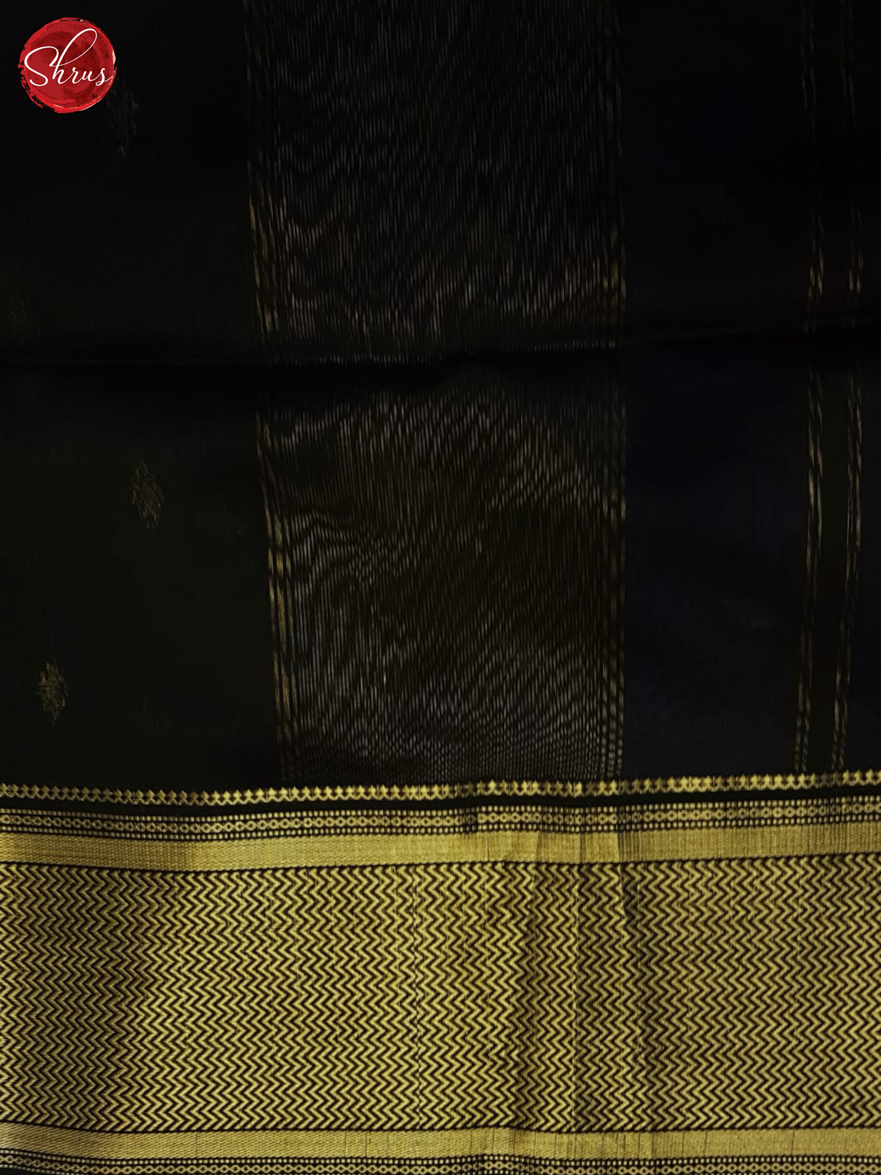 Blue And Black- Maheshwari Silk Cotton Saree - Shop on ShrusEternity.com
