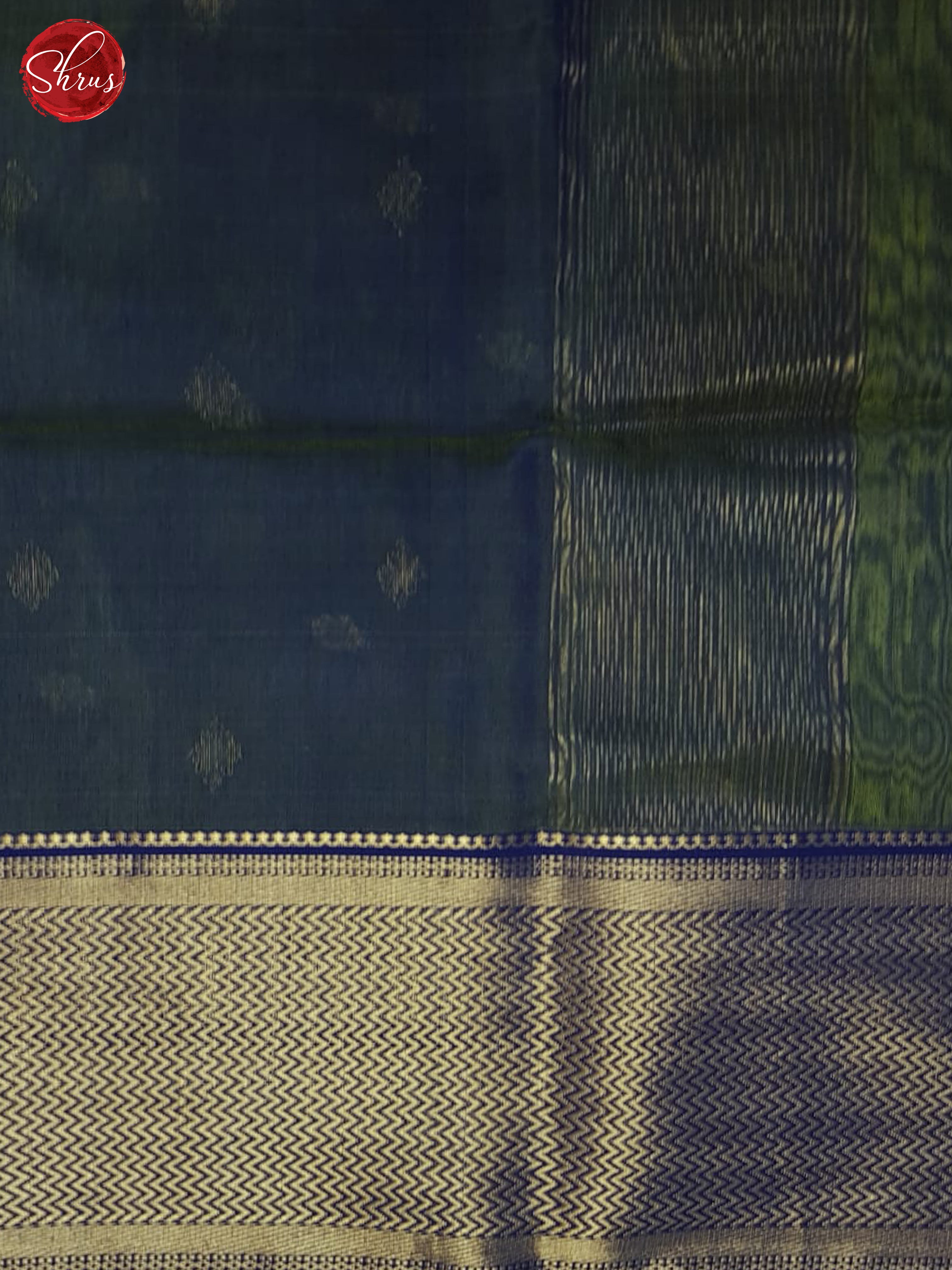 Green And Blue- Maheshwari Silk Cotton Saree - Shop on ShrusEternity.com