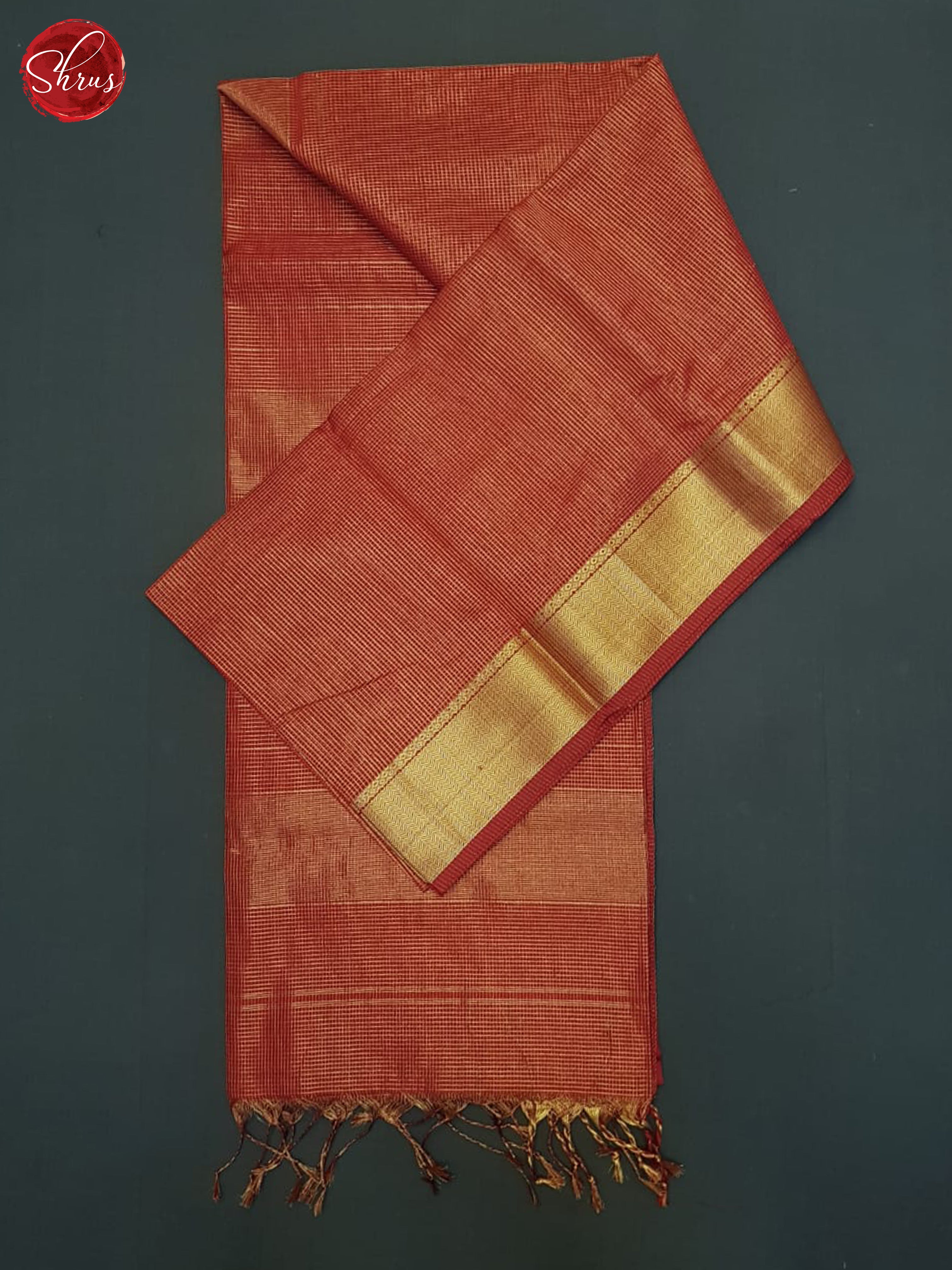 Red(Single Tone)- Maheshwari Silk Cotton Saree - Shop on ShrusEternity.com
