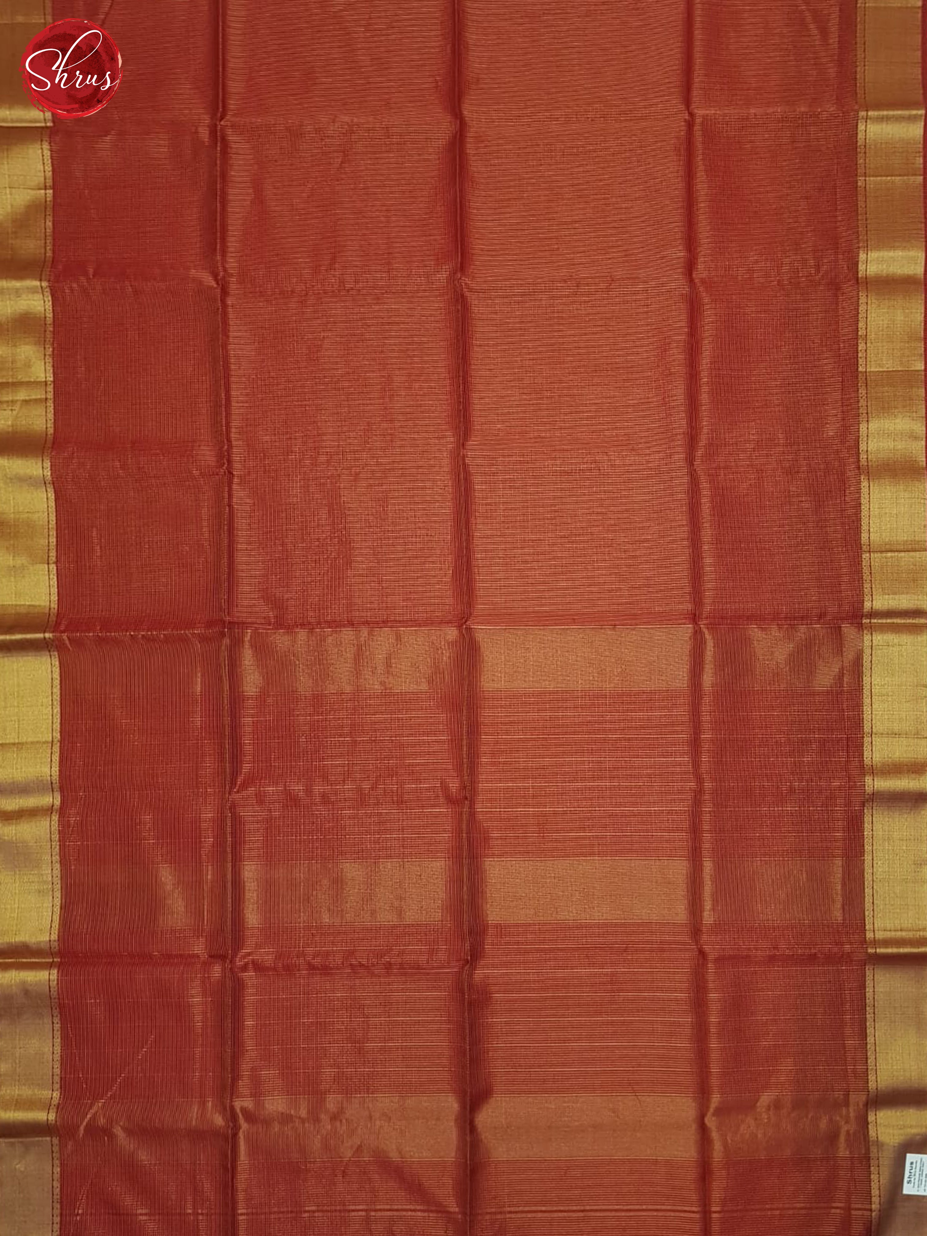 Red(Single Tone)- Maheshwari Silk Cotton Saree - Shop on ShrusEternity.com