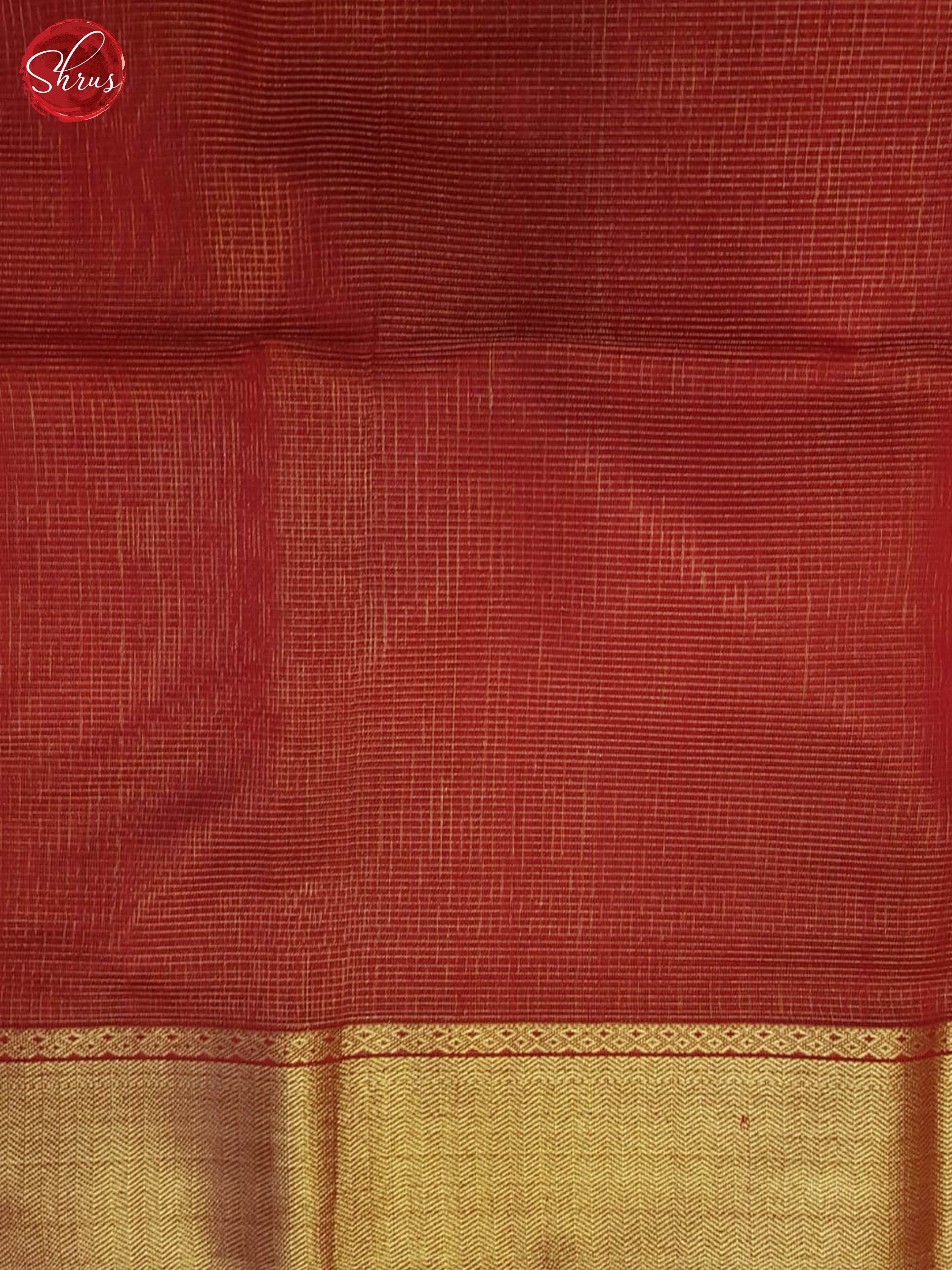 Red(Single Tone)- Maheshwari Silk Cotton Saree - Shop on ShrusEternity.com