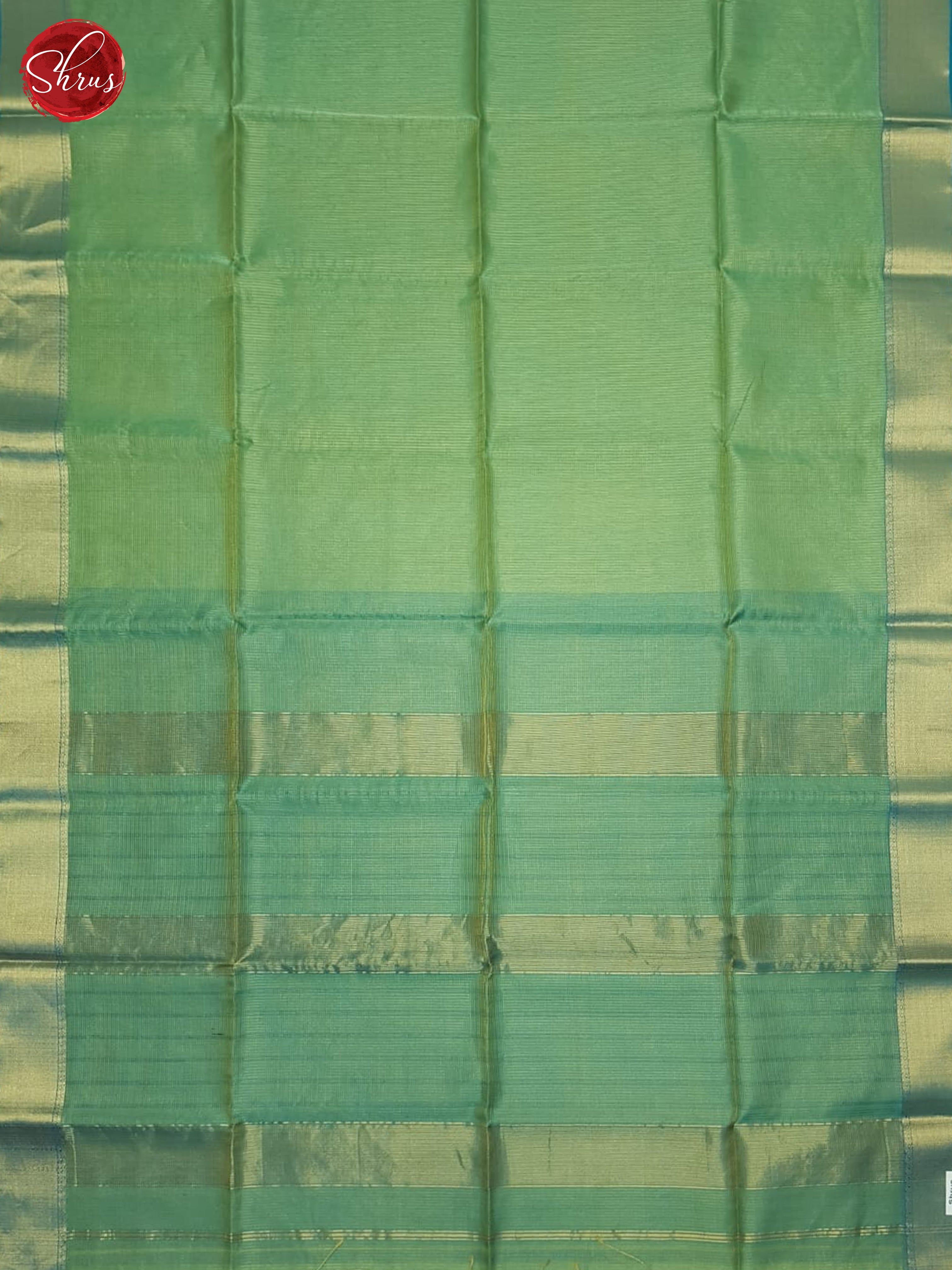 Green and Blue- Maheshwari silkcotton Saree - Shop on ShrusEternity.com