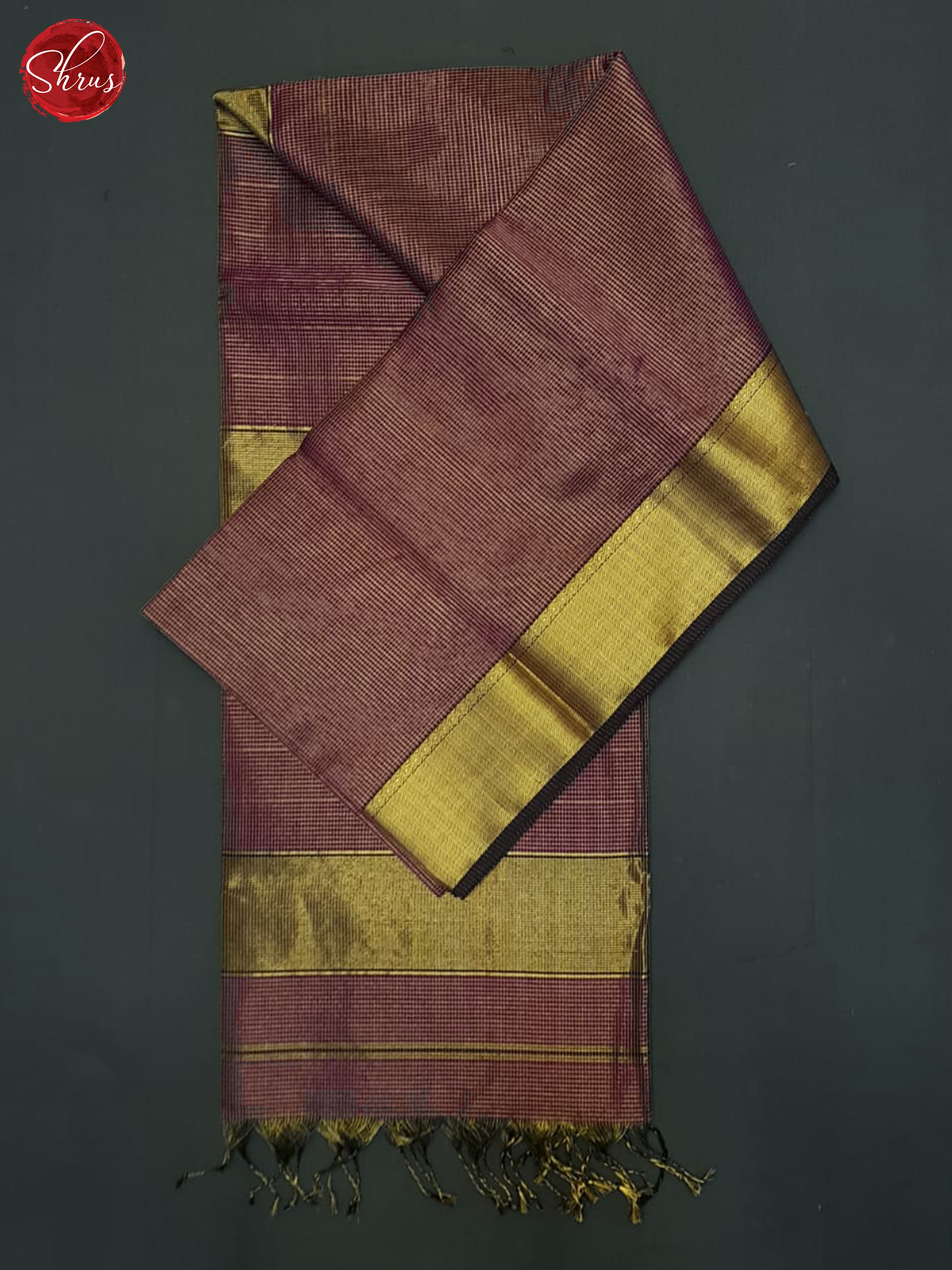Wine(Single Tone)- Maheshwari Silk Cotton Saree - Shop on ShrusEternity.com