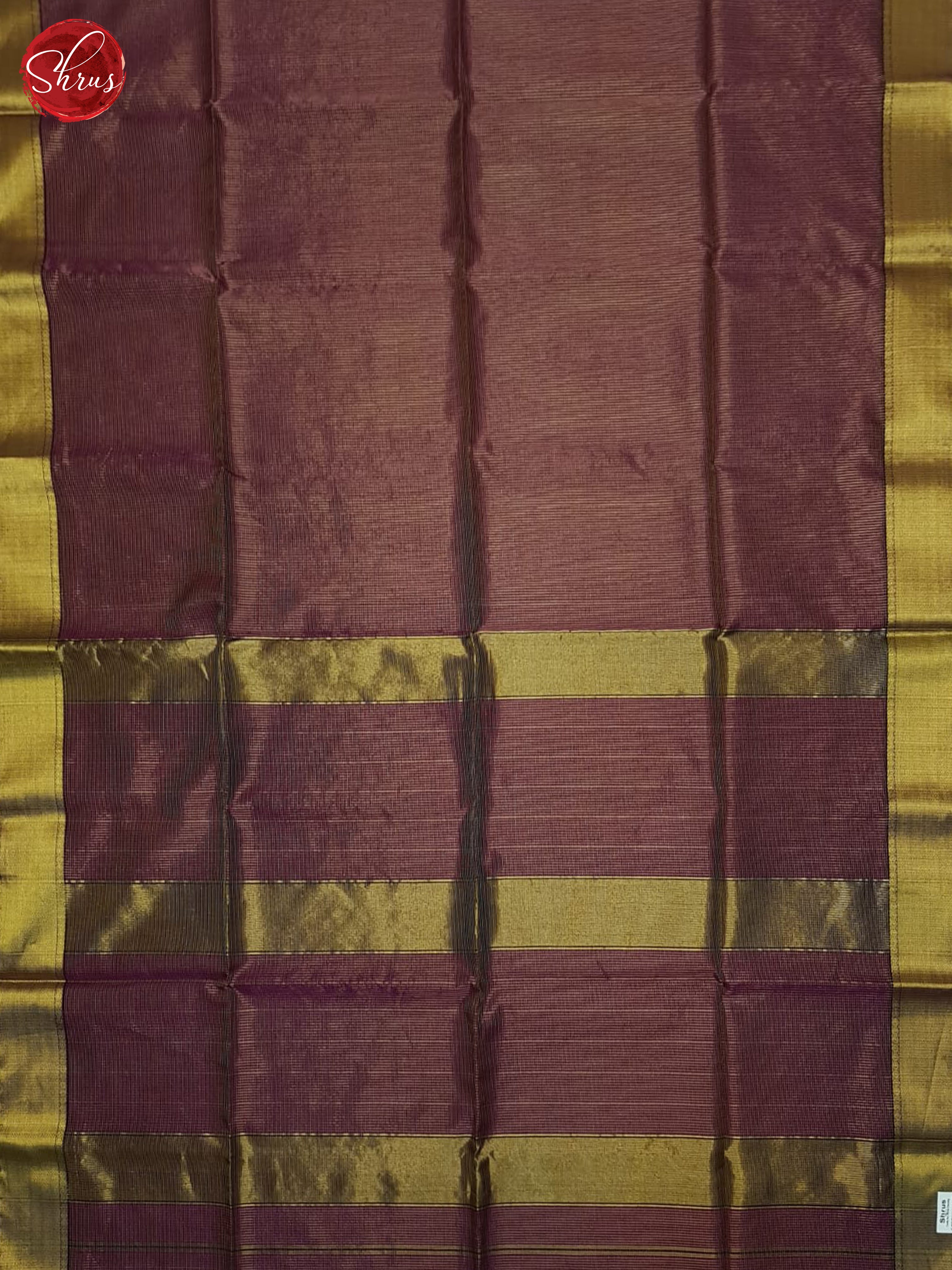 Wine(Single Tone)- Maheshwari Silk Cotton Saree - Shop on ShrusEternity.com