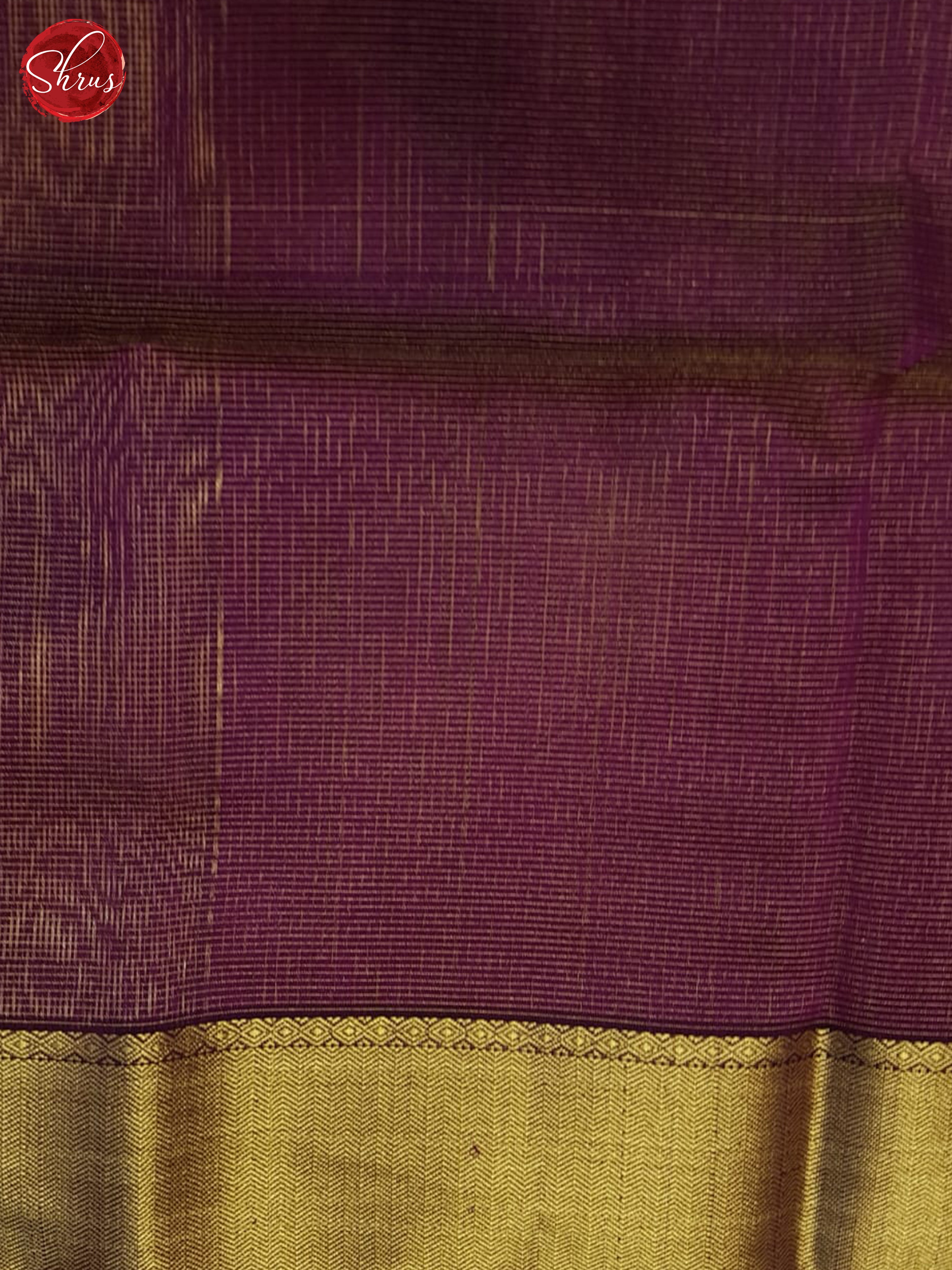 Wine(Single Tone)- Maheshwari Silk Cotton Saree - Shop on ShrusEternity.com