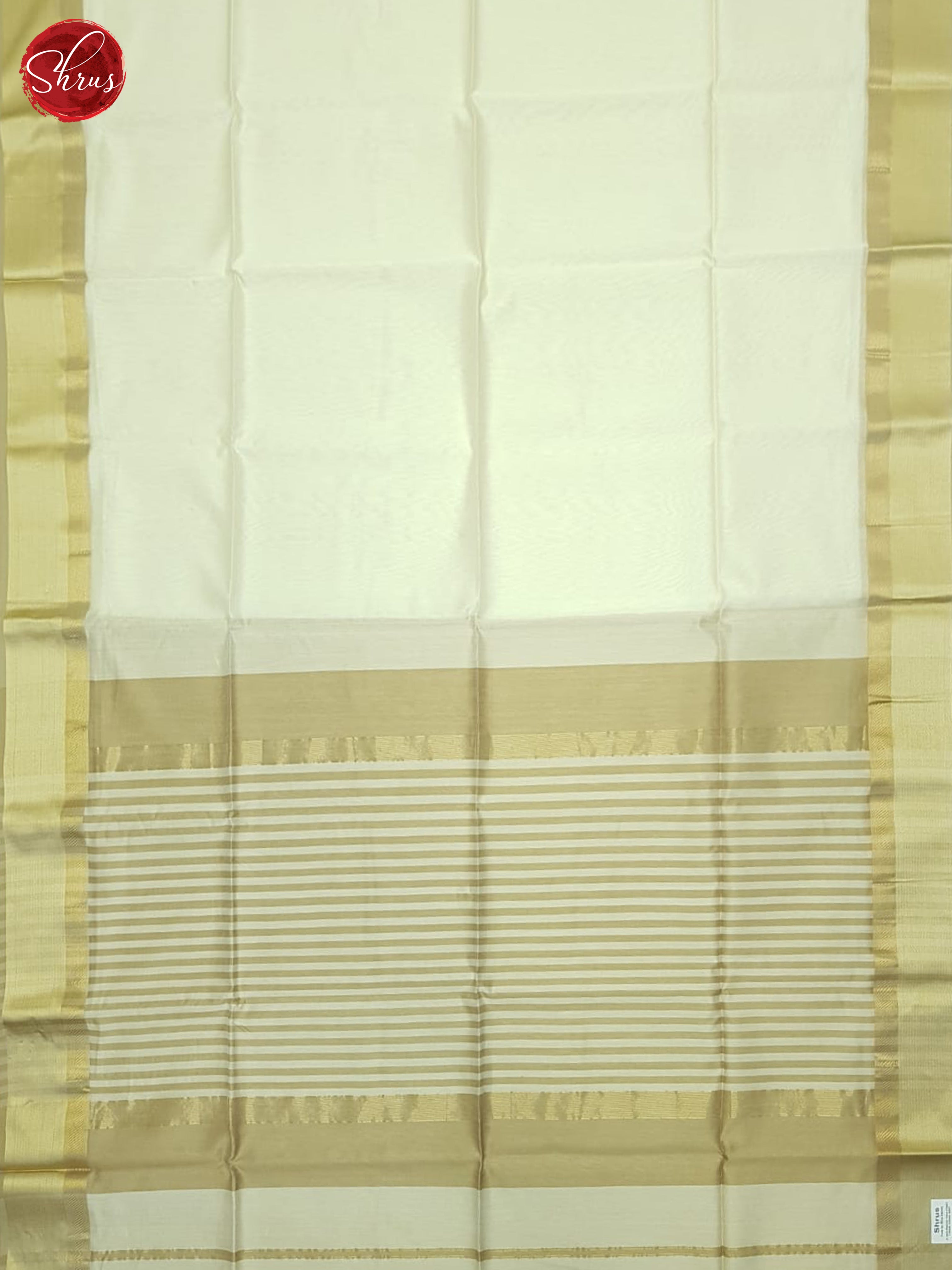Cream and Beige - Maheshwari silkcotton Saree - Shop on ShrusEternity.com