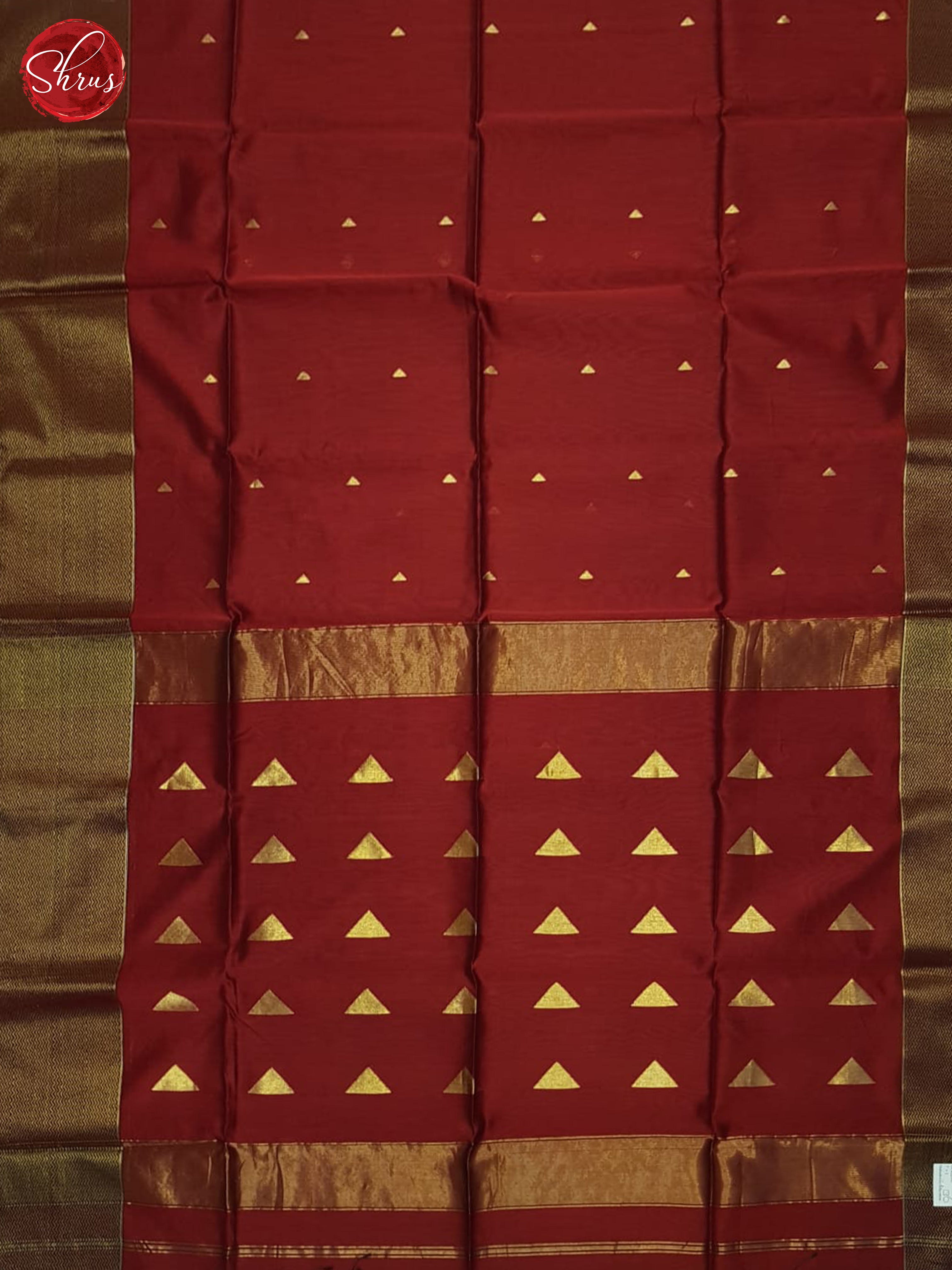 Arakku Maroon(Single Tone) - Maheshwari silkcotton Saree - Shop on ShrusEternity.com