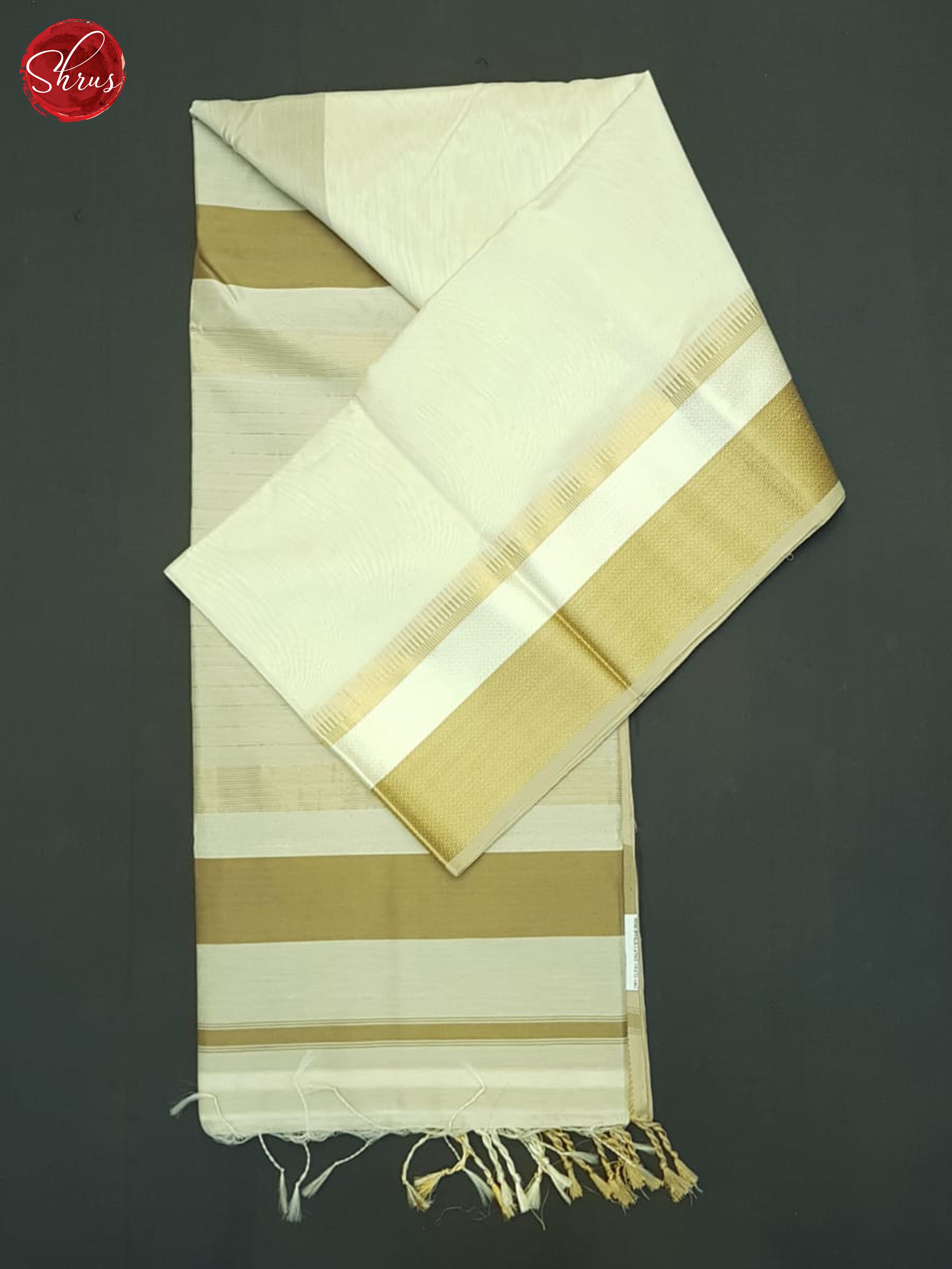 Cream and Beige - Maheshwari silkcotton Saree - Shop on ShrusEternity.com