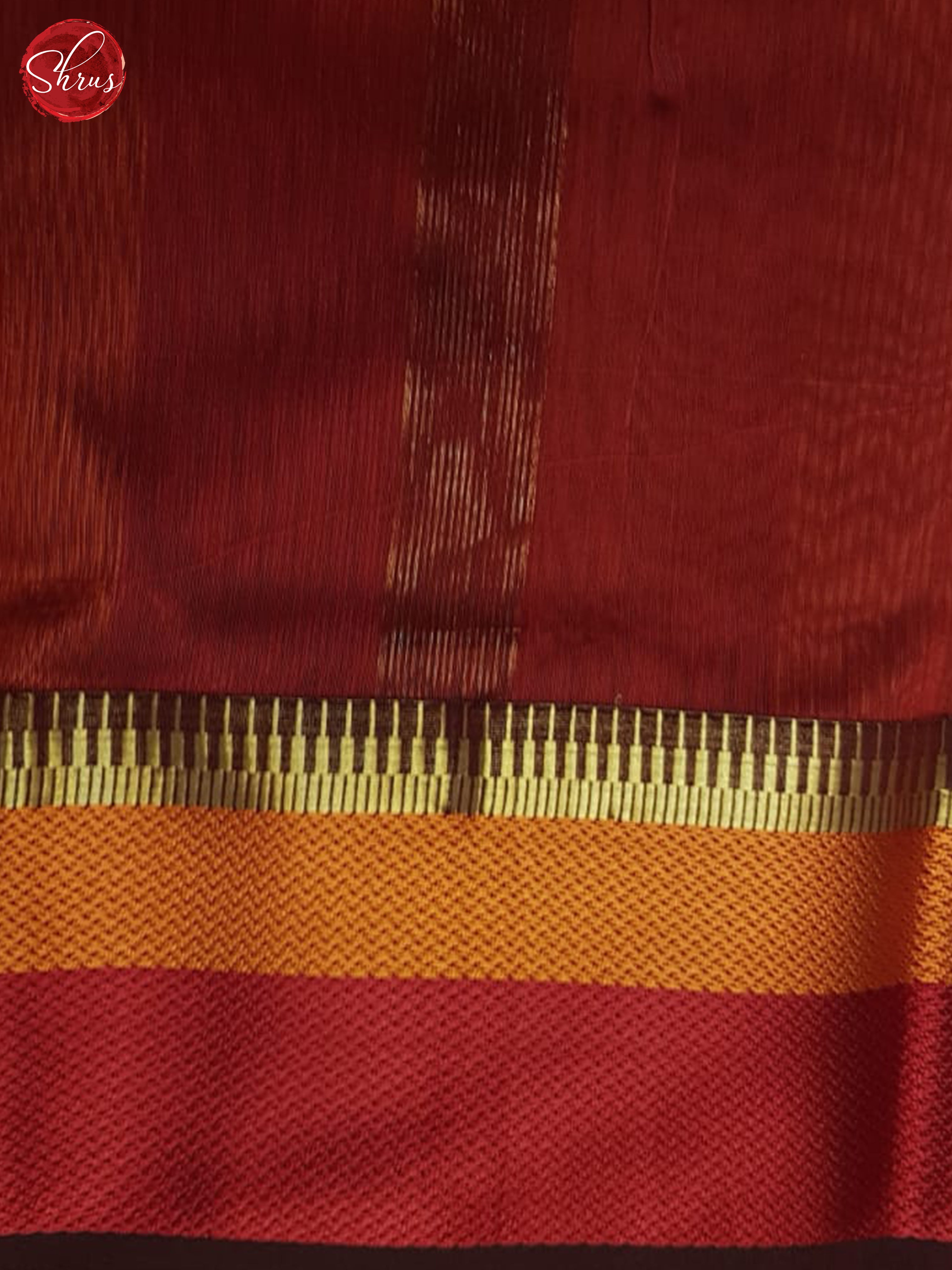 Arakku Maroon & Red - Maheshwari silkcotton Saree - Shop on ShrusEternity.com