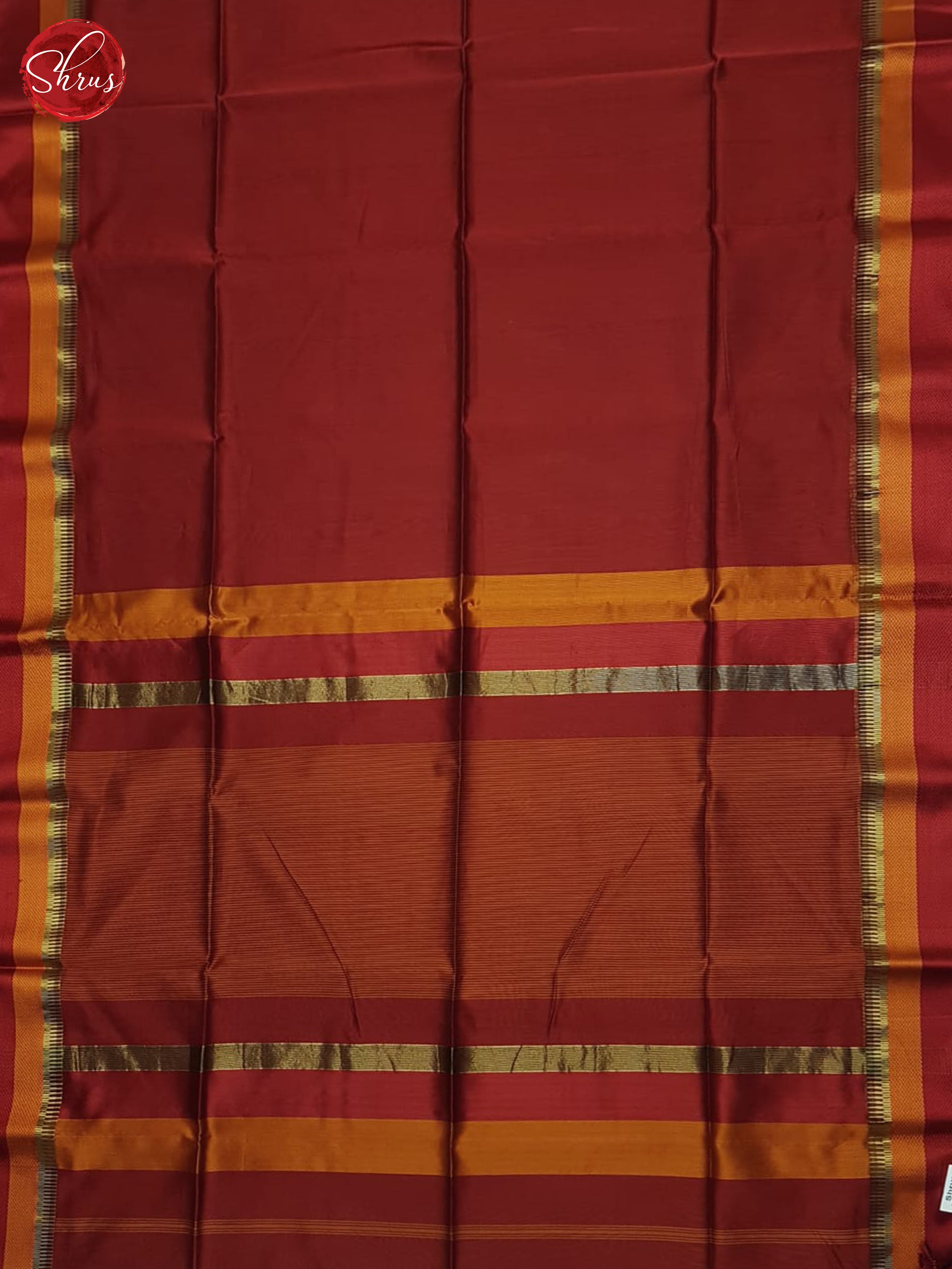 Arakku Maroon & Red - Maheshwari silkcotton Saree - Shop on ShrusEternity.com