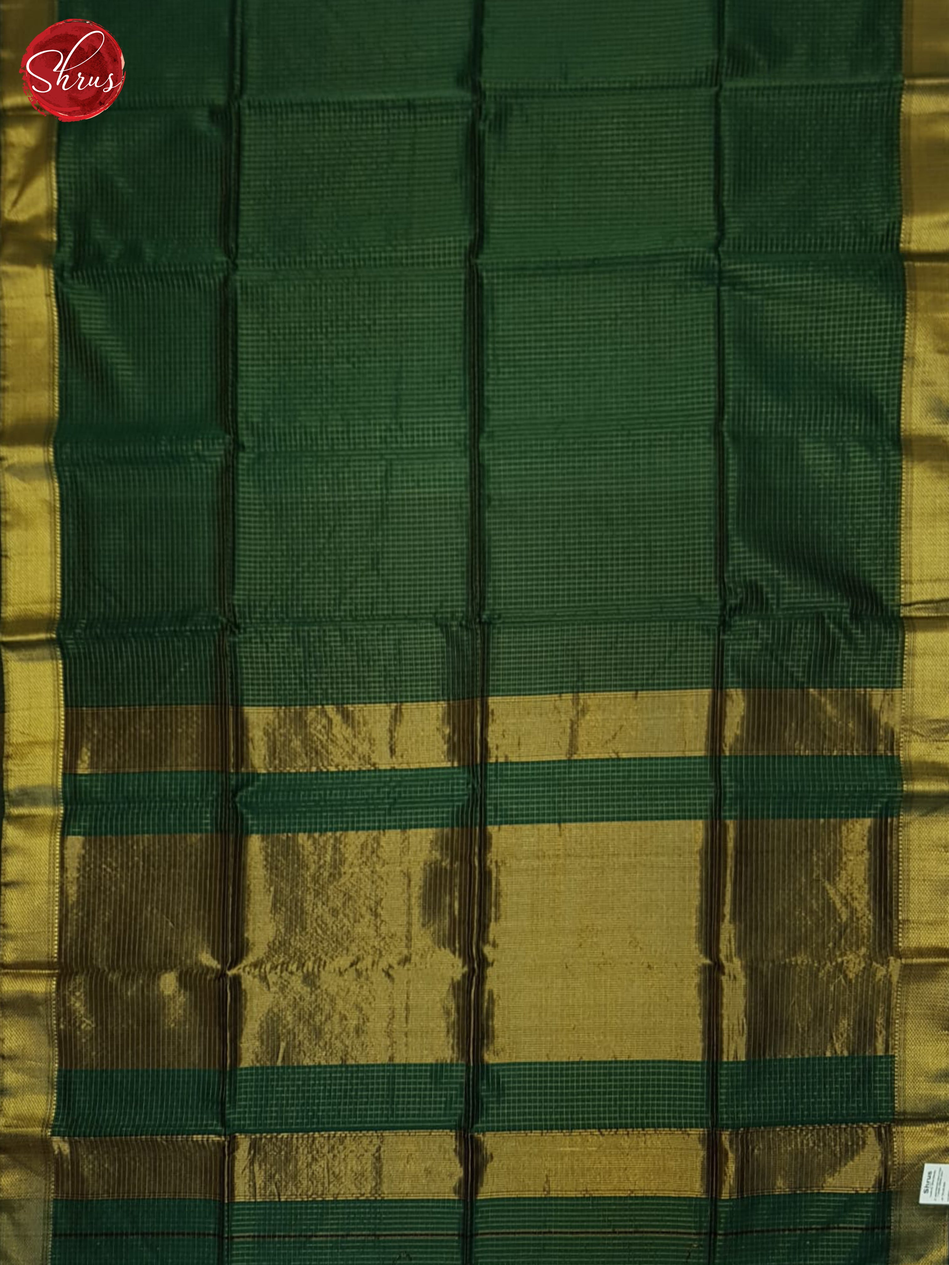 Green And Black- Maheshwari Silk Cotton Saree - Shop on ShrusEternity.com