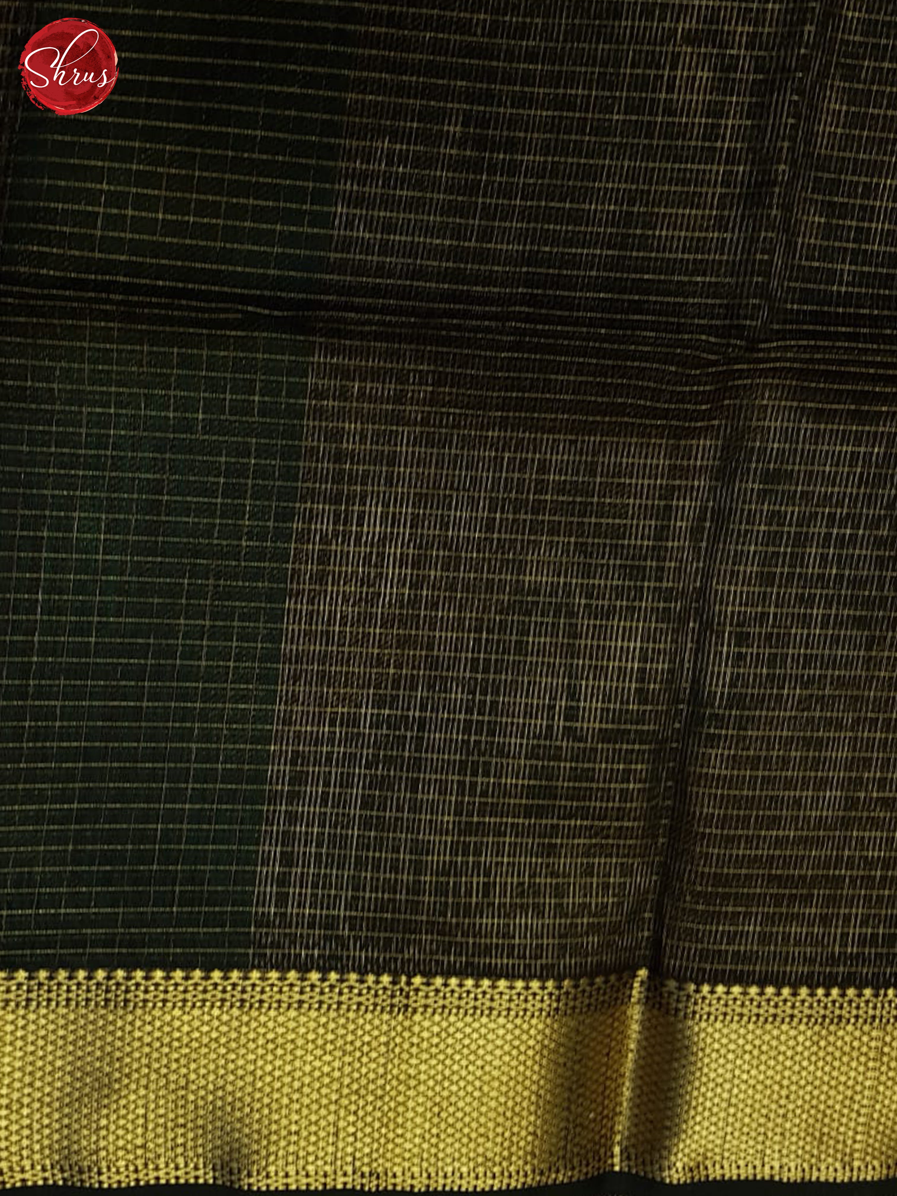 Green And Black- Maheshwari Silk Cotton Saree - Shop on ShrusEternity.com