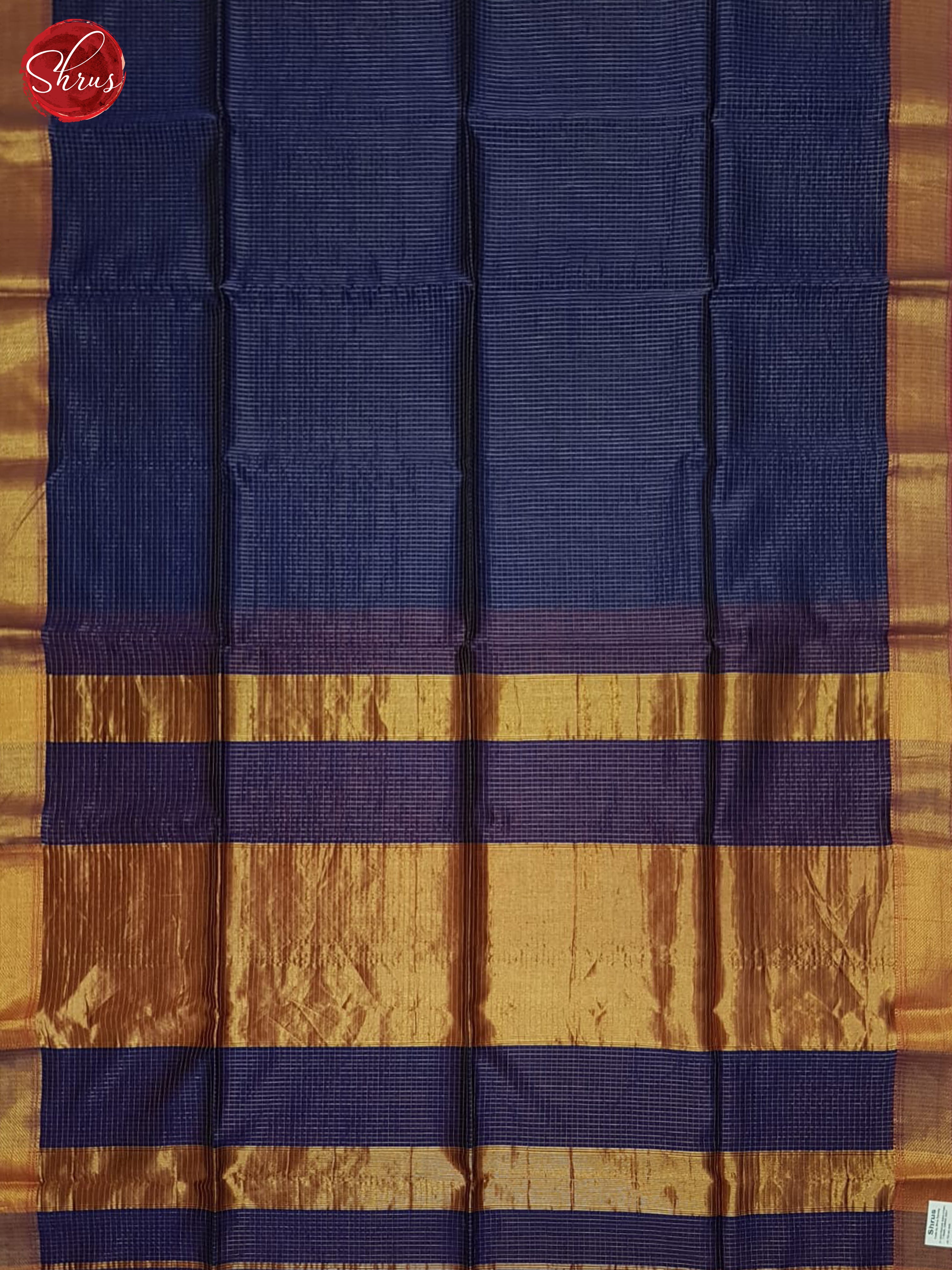 Blue & Red - Maheshwari silkcotton Saree - Shop on ShrusEternity.com