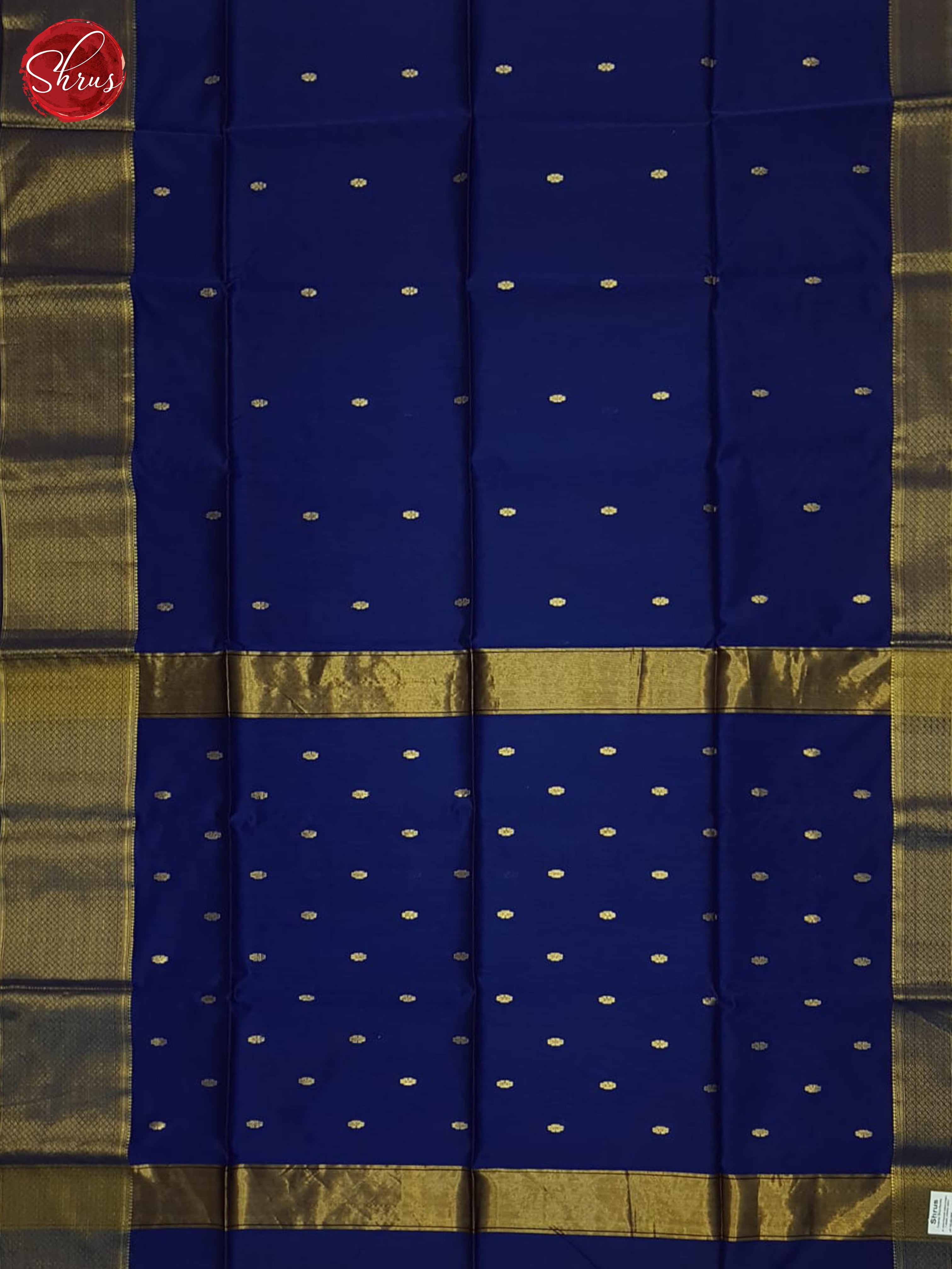 Blue(Single Tone) - Maheshwari silkcotton Saree - Shop on ShrusEternity.com
