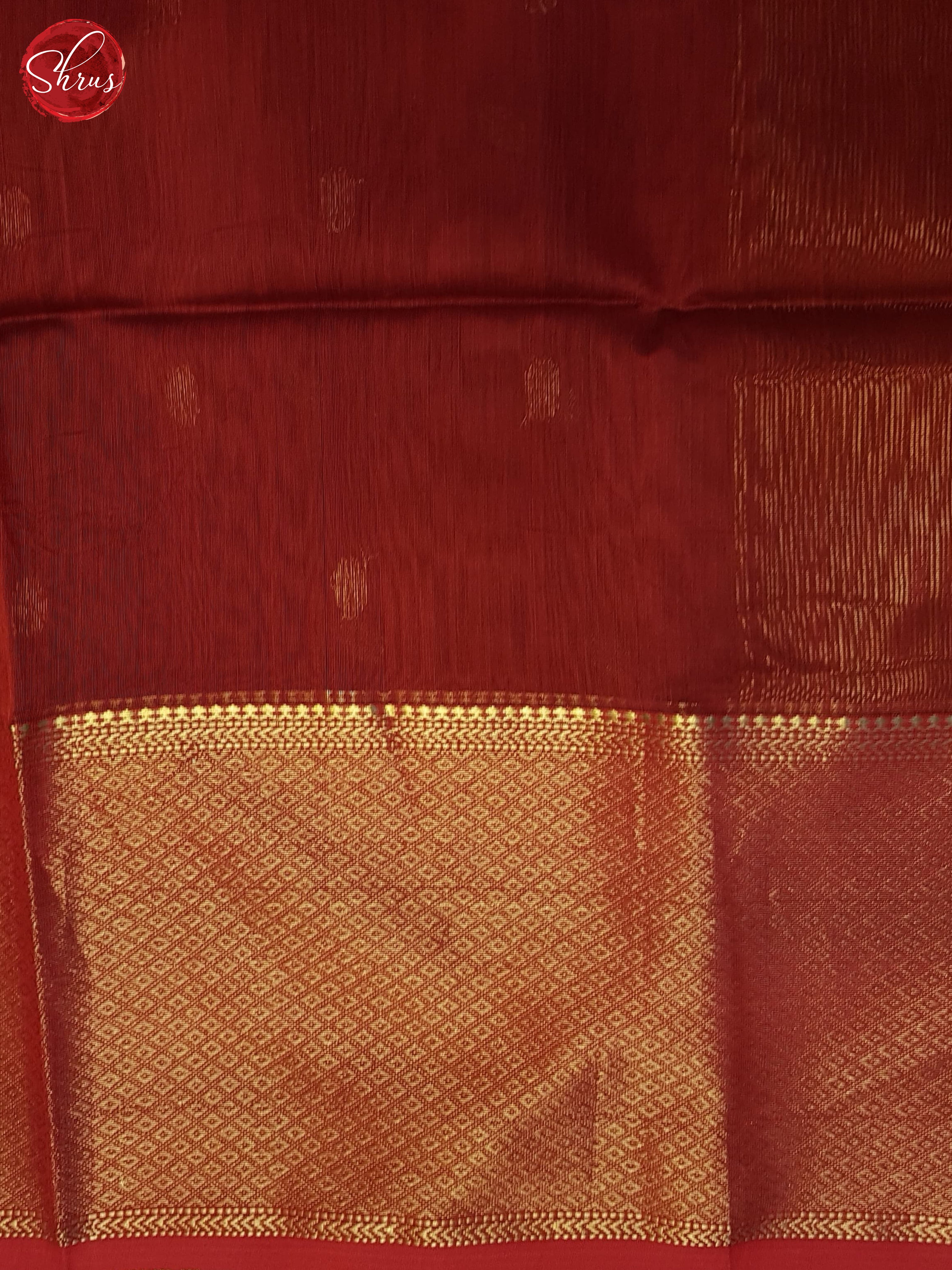 Black And Red- Maheshwari Silk Cotton Saree - Shop on ShrusEternity.com